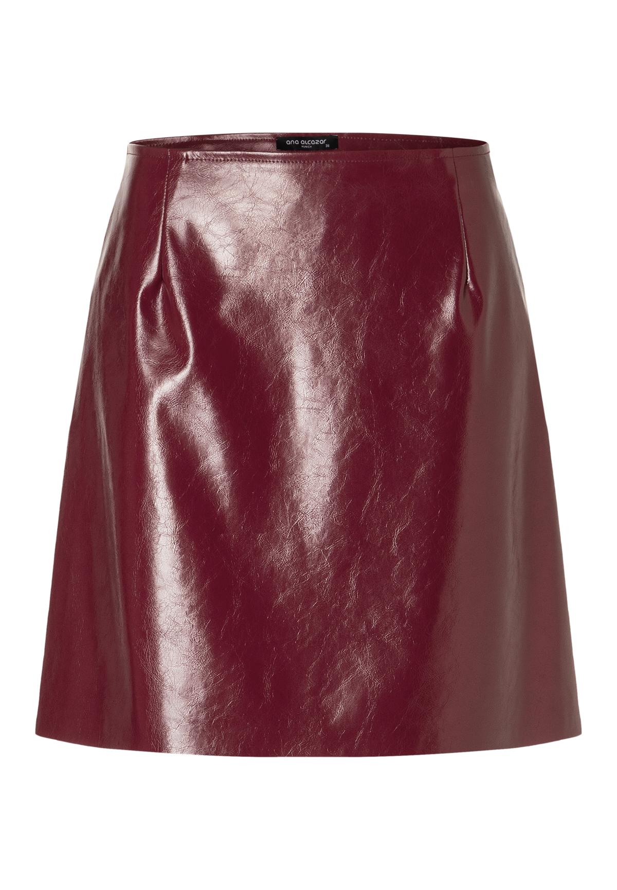 ANA ALCAZAR  061494-3734 skirt a Kunstleder Mini Rock Bordeaux 500