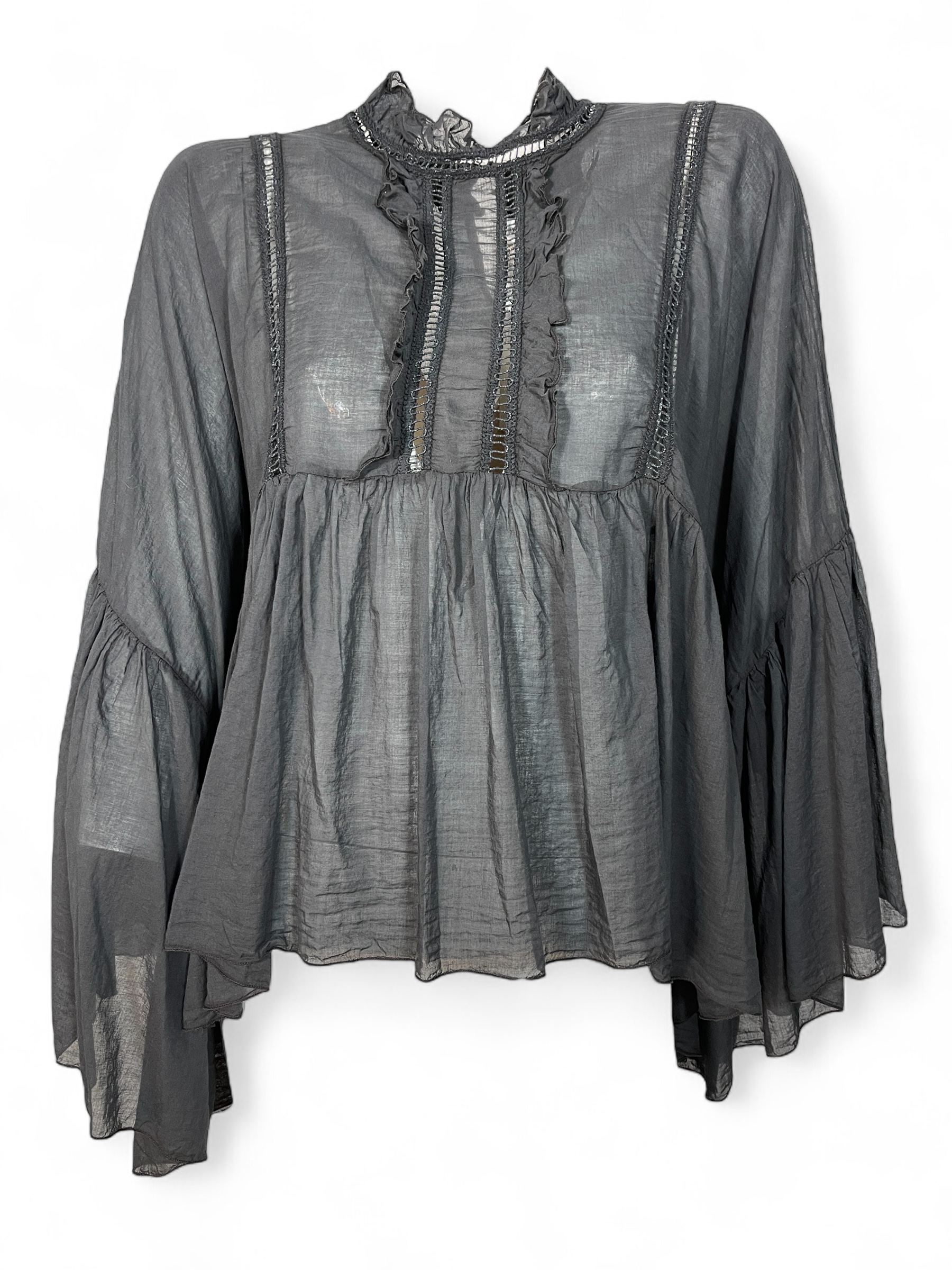 VICOLO  TD0906  Damen Bluse Fledermausärmel Cropped