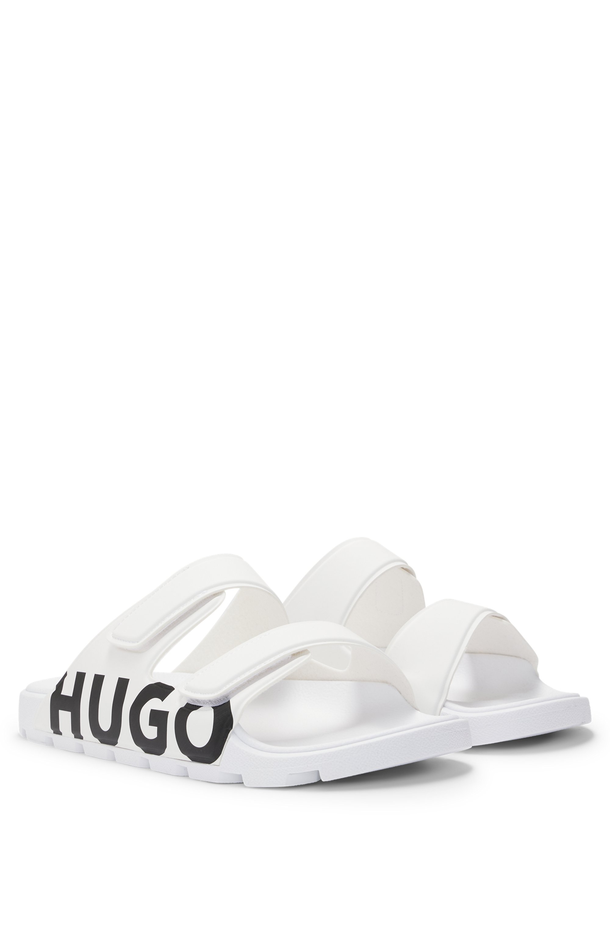 HUGO 50542042 Evander_Sand_lg Herren Pantolette Weiß
