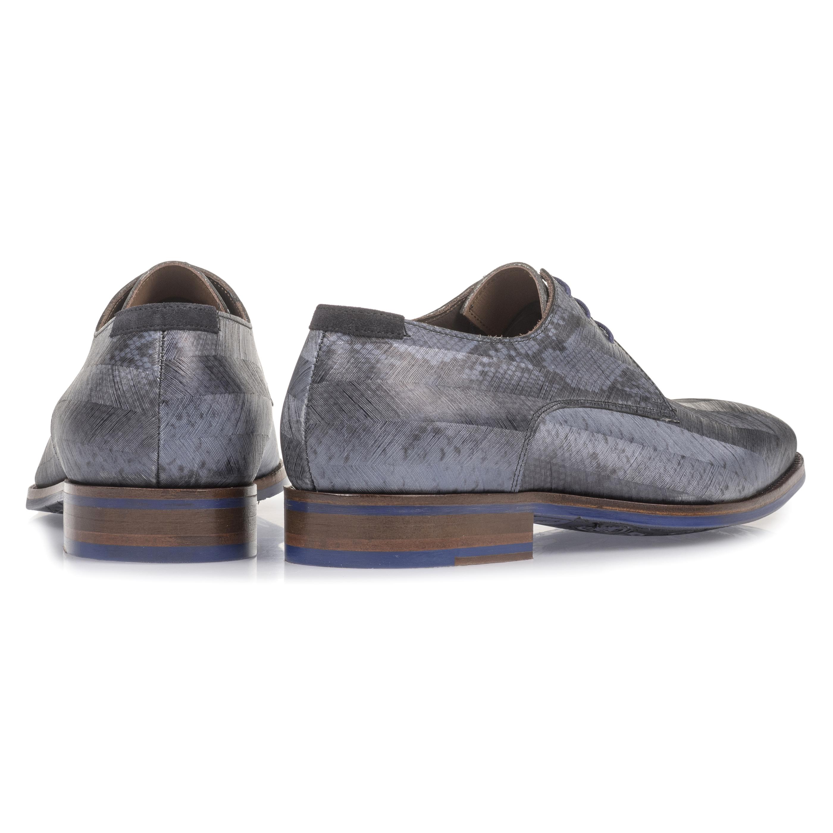 Floris van Bommel 18297 HERREN BUSINESS SCHNÜRSCHUHE REPTILMUSTER GRAY PA.DESIGN 00