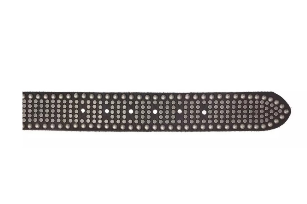 B.BELT BB4047L10 40 mm Herren Leder-Nietengürtel Q.6668 Ned Anthrazit grau