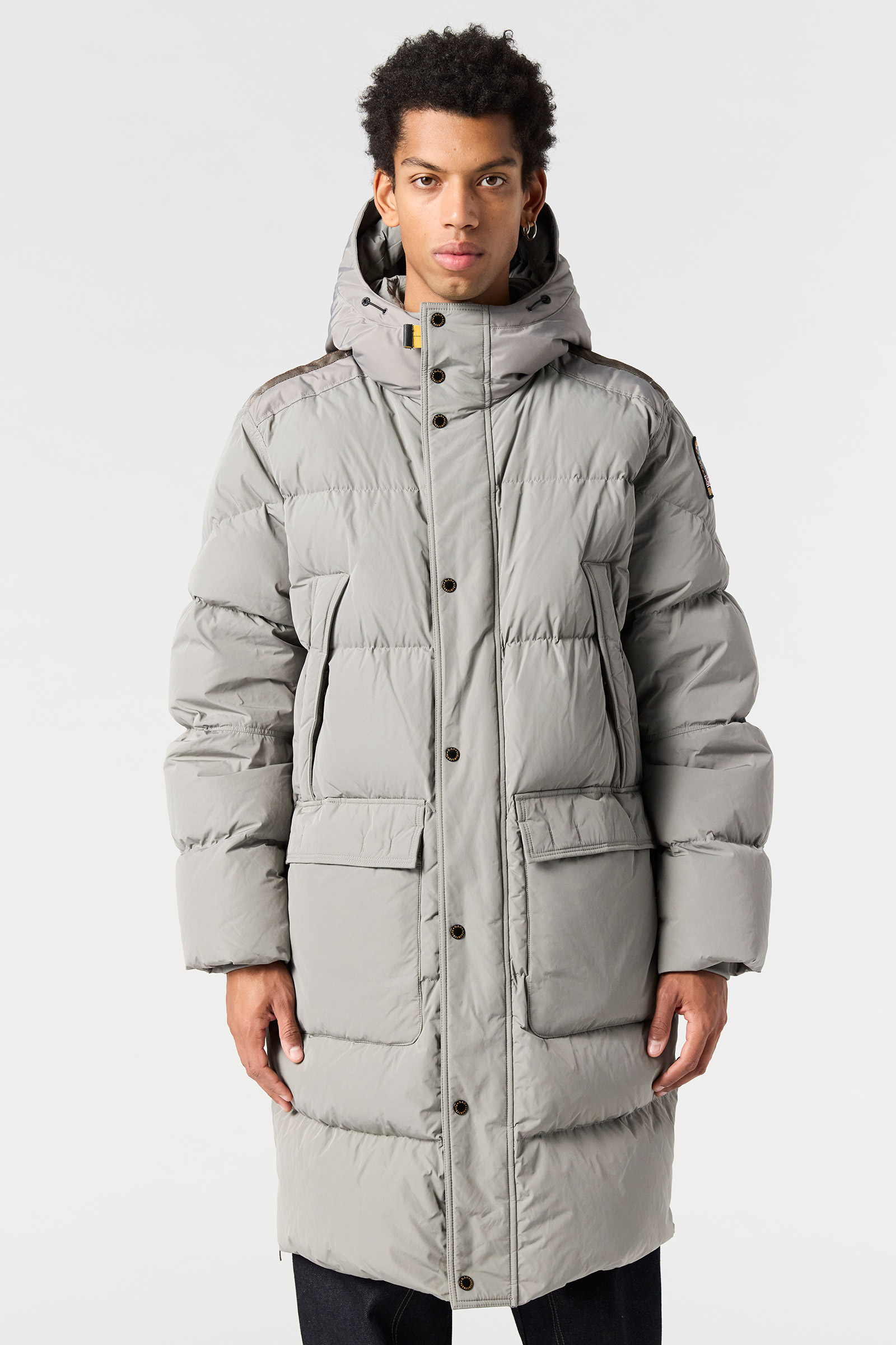 PARAJUMPERS HF04 LONG BEAR  LANGE DAUNENJACKE  GRAU NOWHERE 0225