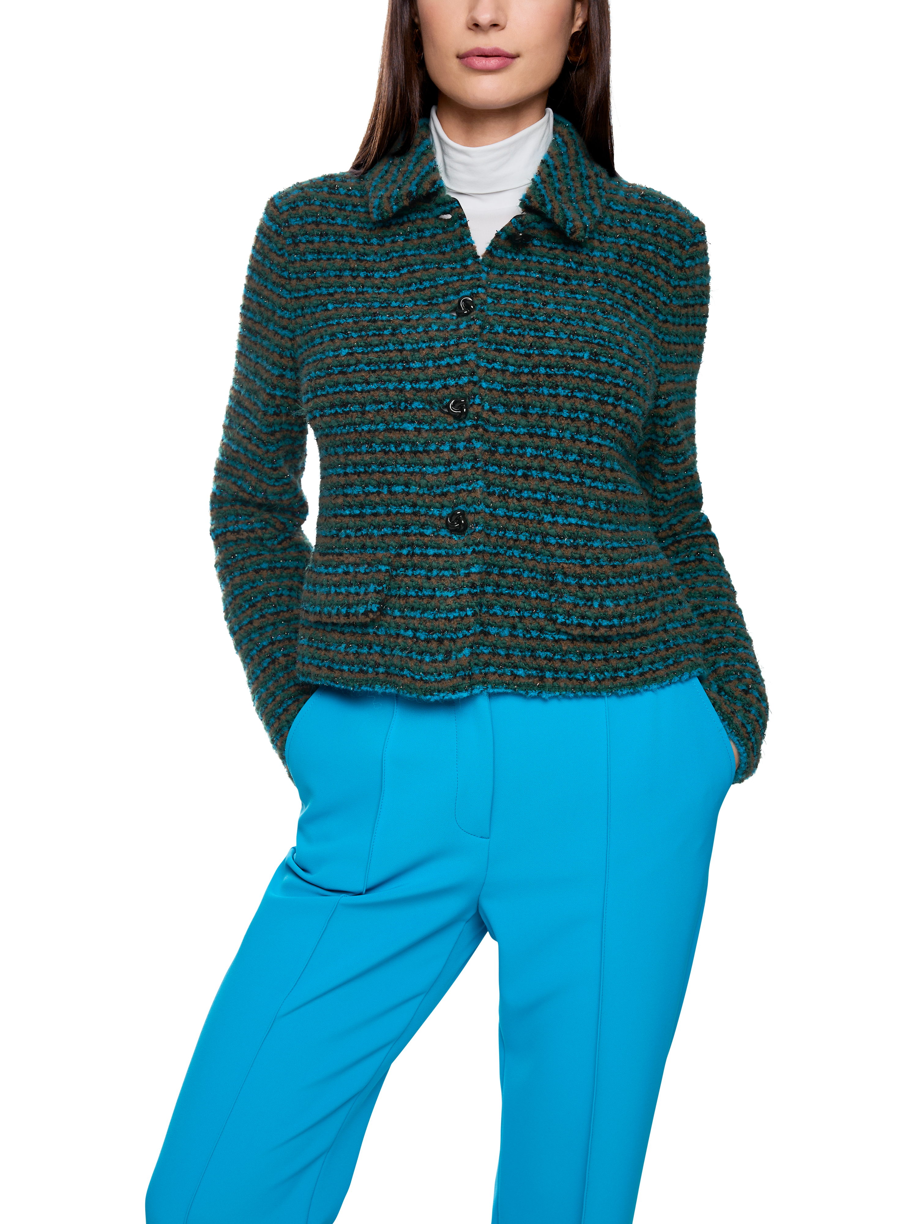 MARC CAIN ZC 39.20 M64  Cardigan mit Lurex dark jade green