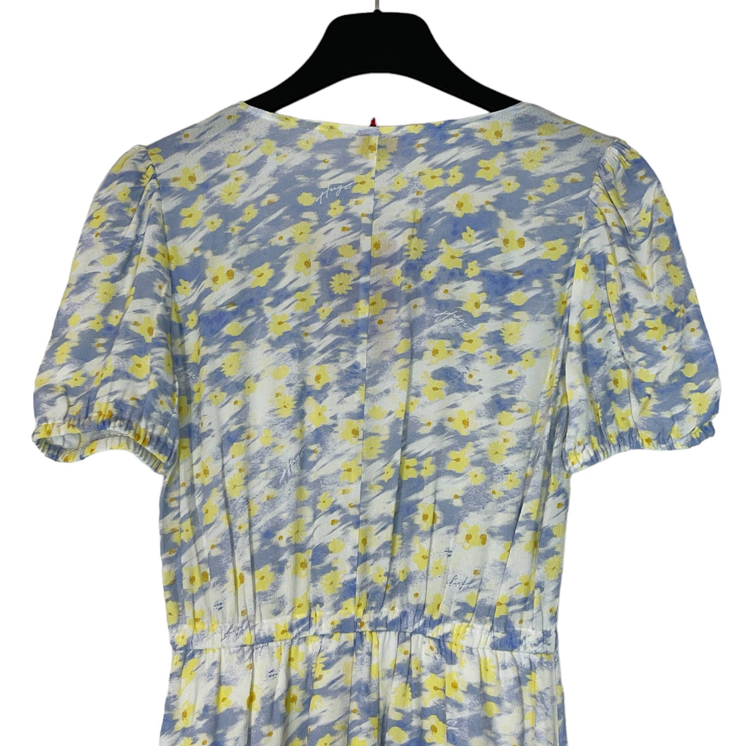 HUGO 50512695 Kikoni-1 10259278 01 Wickelkleid Blumenmuster Hellblau/Gelb
