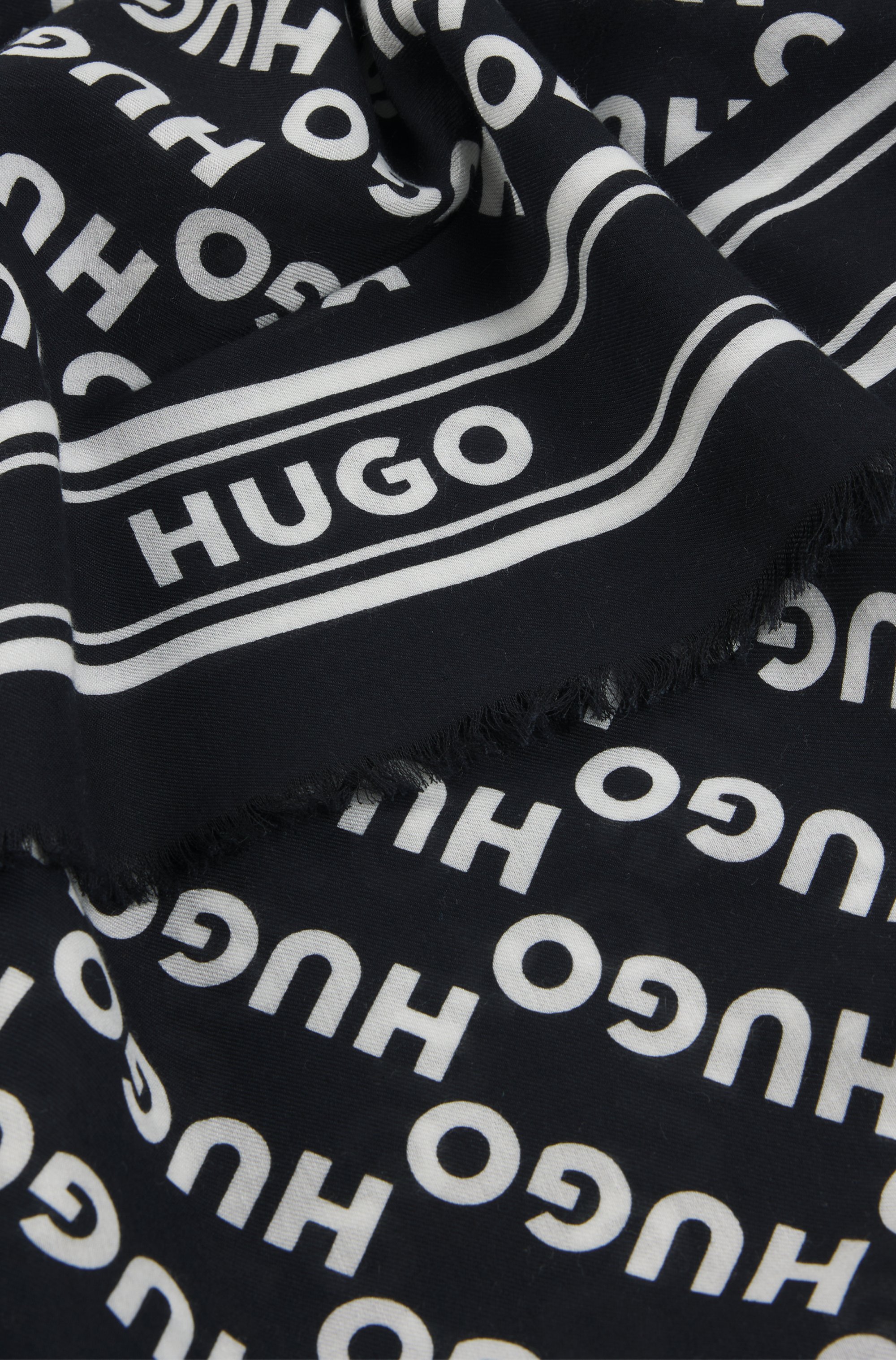 HUGO 50517680 Alycia_120*120 Schal mit Logo-Print