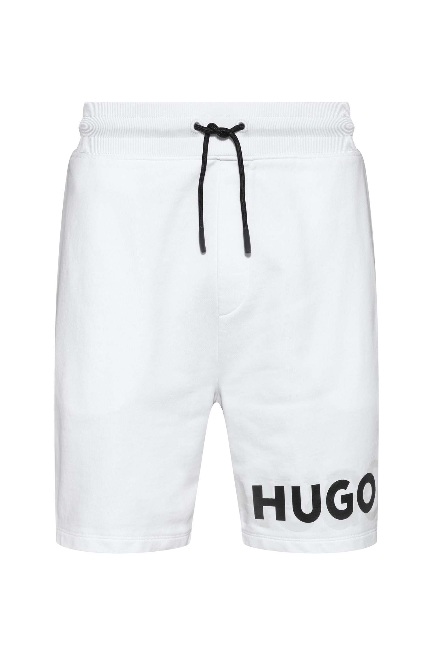 HUGO 50468260 Dilton 10217099 01 Herren Cotton-jersey Shorts logo White 100