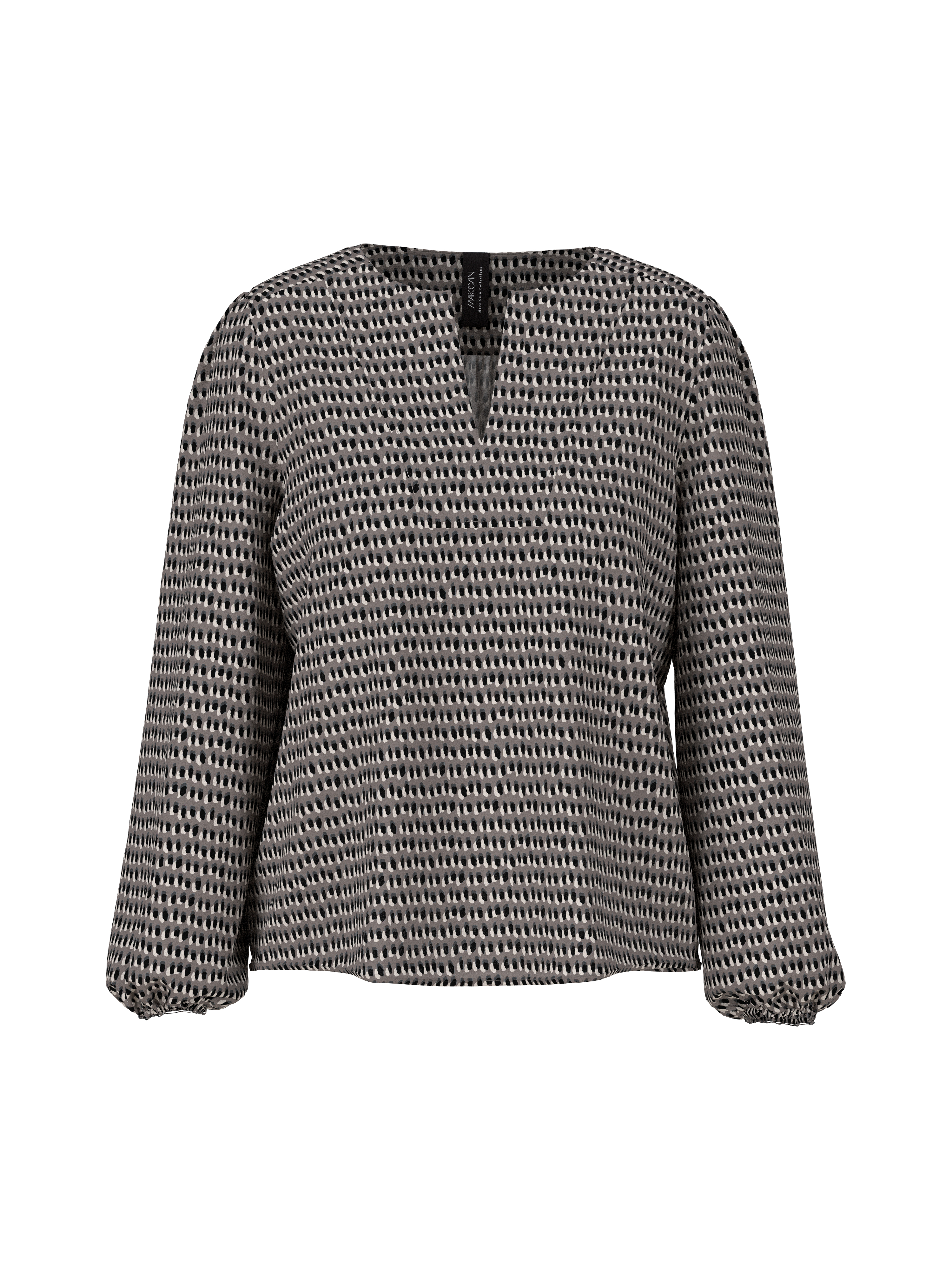 MARC CAIN ZC 51.26 W76 Viskosebluse mit Sprinkles-Print Grau