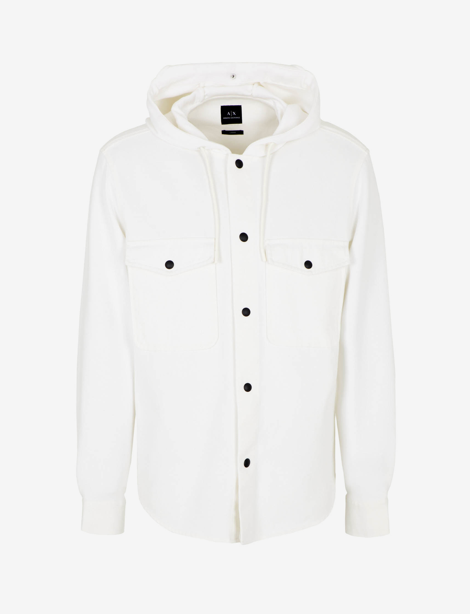 ARMANI 6RZCL1 Z196Z Herren Hoodie Hemdjacke mit Kapuze Weiss