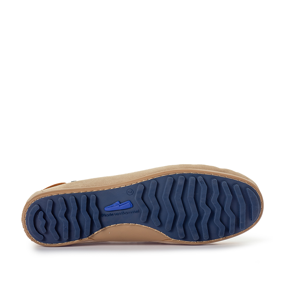 Floris van Bommel De Drijver 01.07 Herren Bootsschuh Suiede Leder Beige