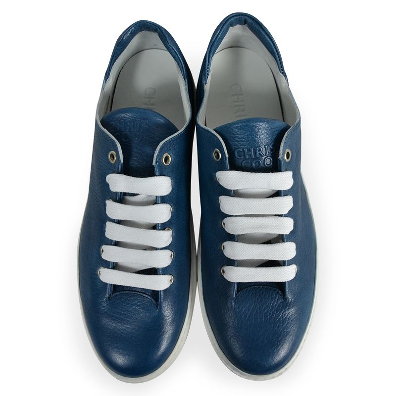 CHRIS COO SERENA2 TAMPONATO DAMEN SNEAKER AZZURRO.