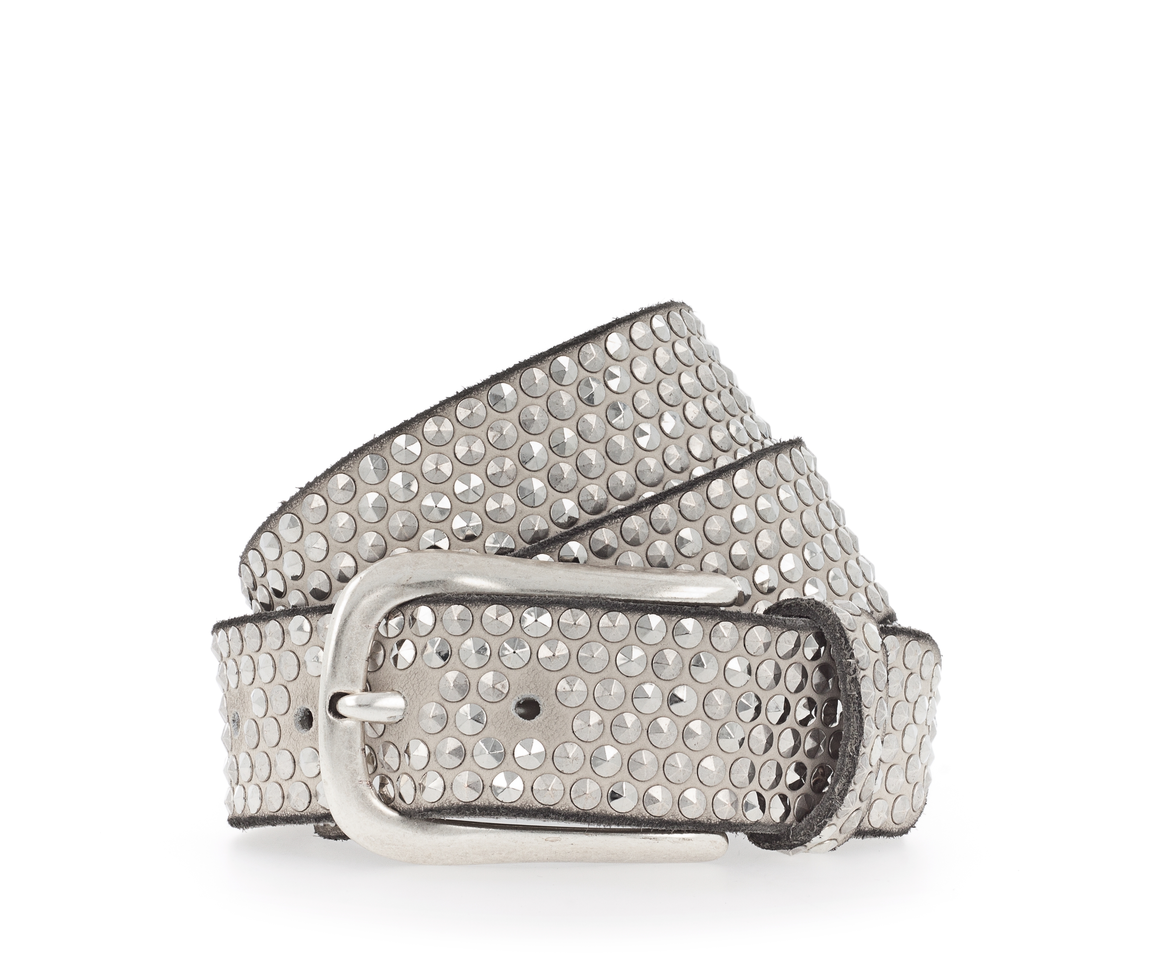 B.BELT BB0225L03 Zoe Silver 35 mm Damen Gürtel Creme