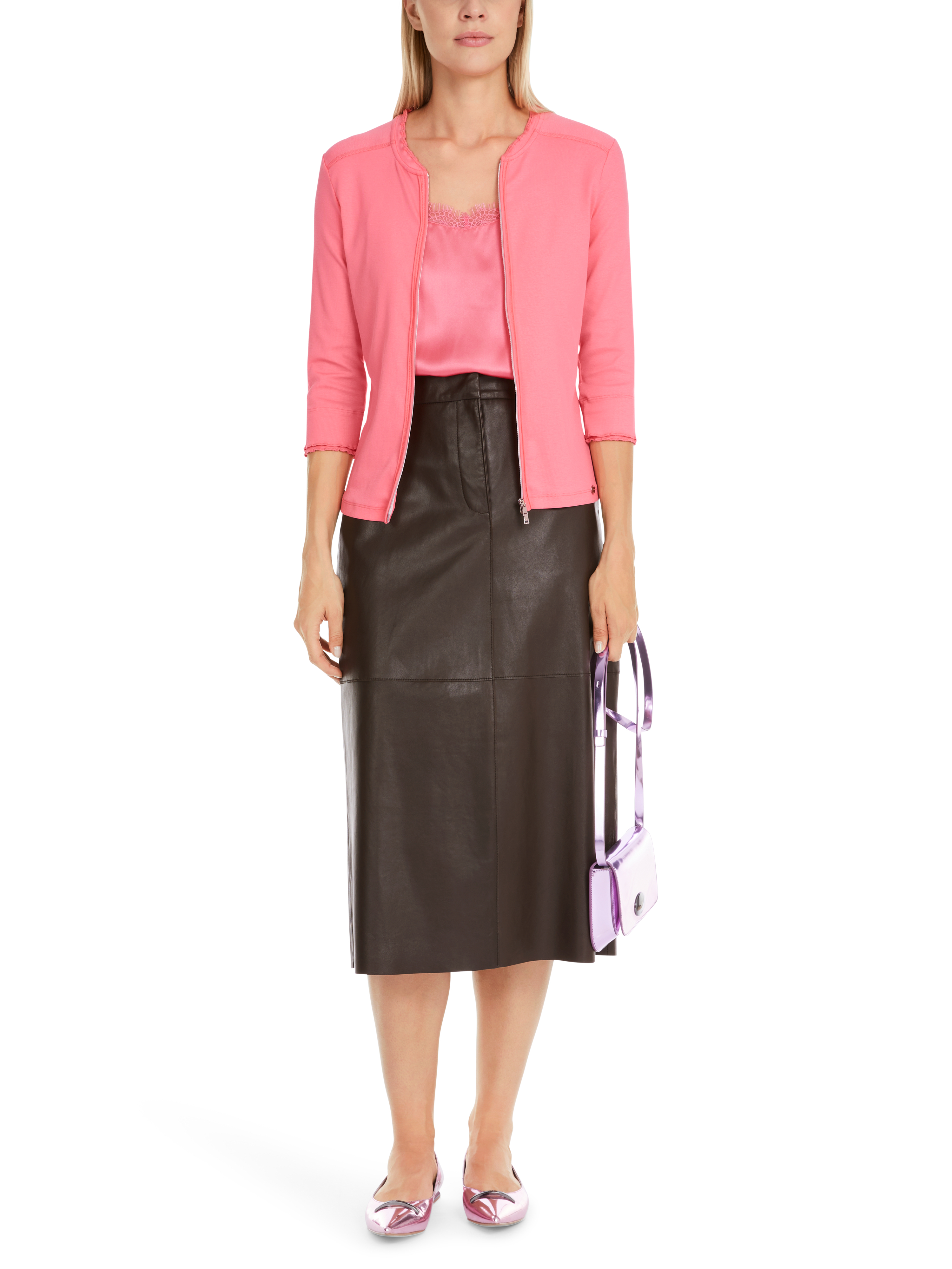 MARC CAIN  YA 31.34 J50 Uni Jacke in Cotton-Ripp Rose bright candy pink