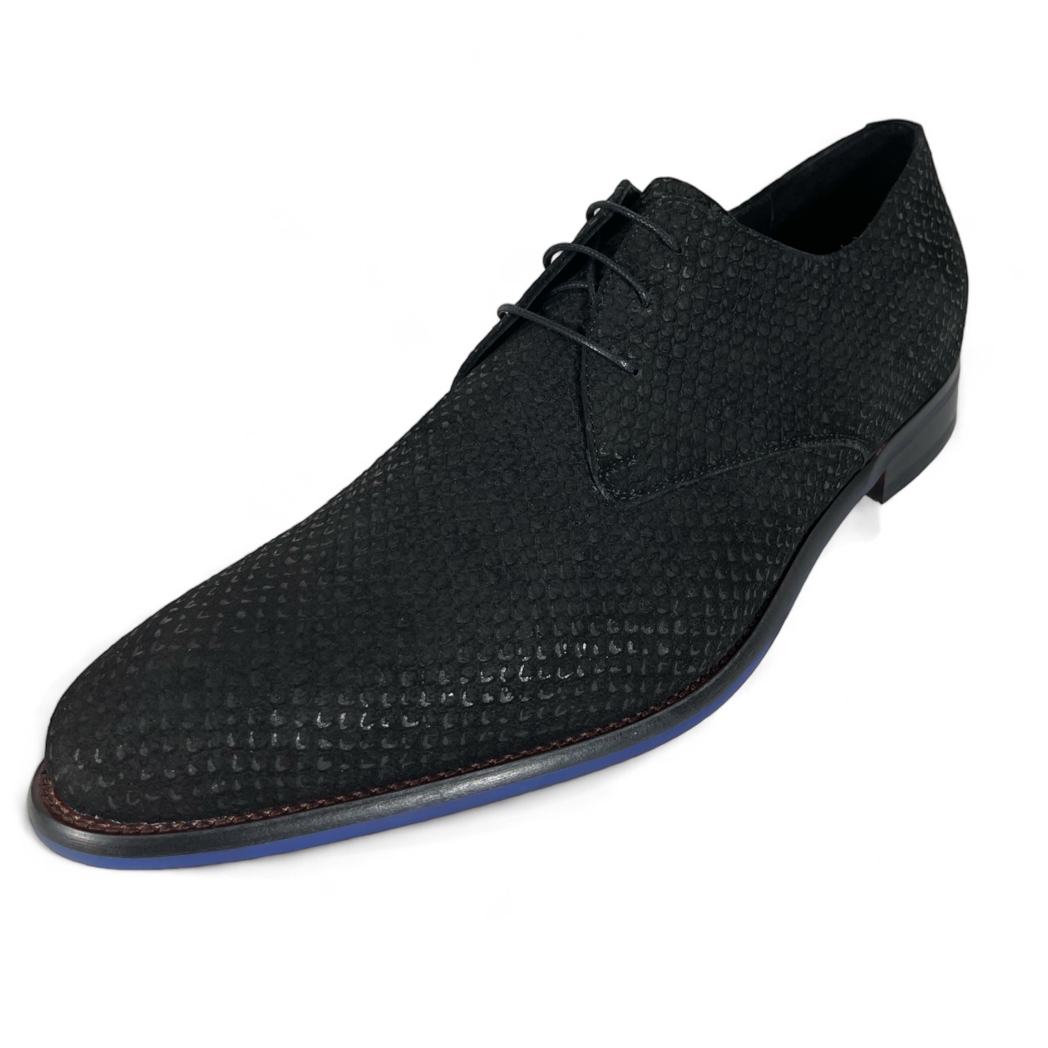 Floris van Bommel SFM-30149-10-01 HERREN BUSINESS SCHNÜRSCHUHE REPTIL MUSTER DE STAPPER 06.17 DRESSED SUEDE BLACK Floris van Bommel SFM-30149-10-01 HERREN BUSINESS SCHNÜRSCHUHE REPTIL MUSTER DE STAPPER 06.17 DRESSED SUEDE BLACK