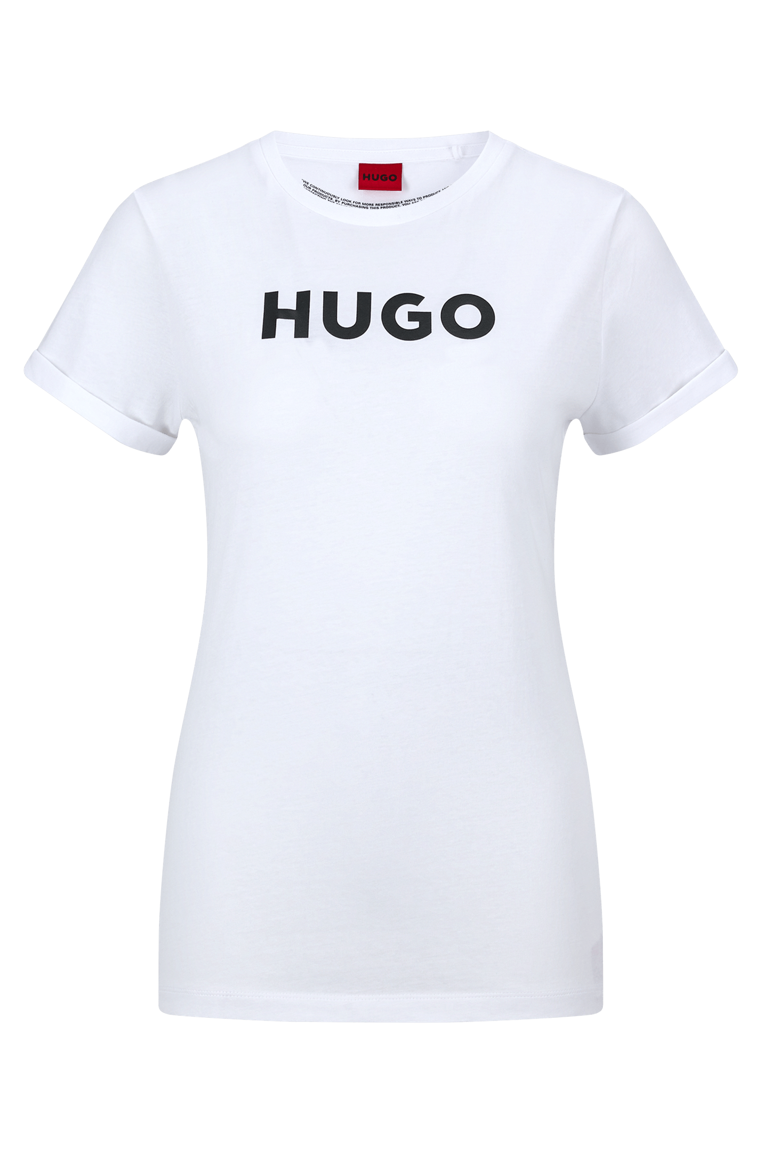HUGO 50473813 The HUGO Tee 10243064 01 Damen T-Shirt  White
