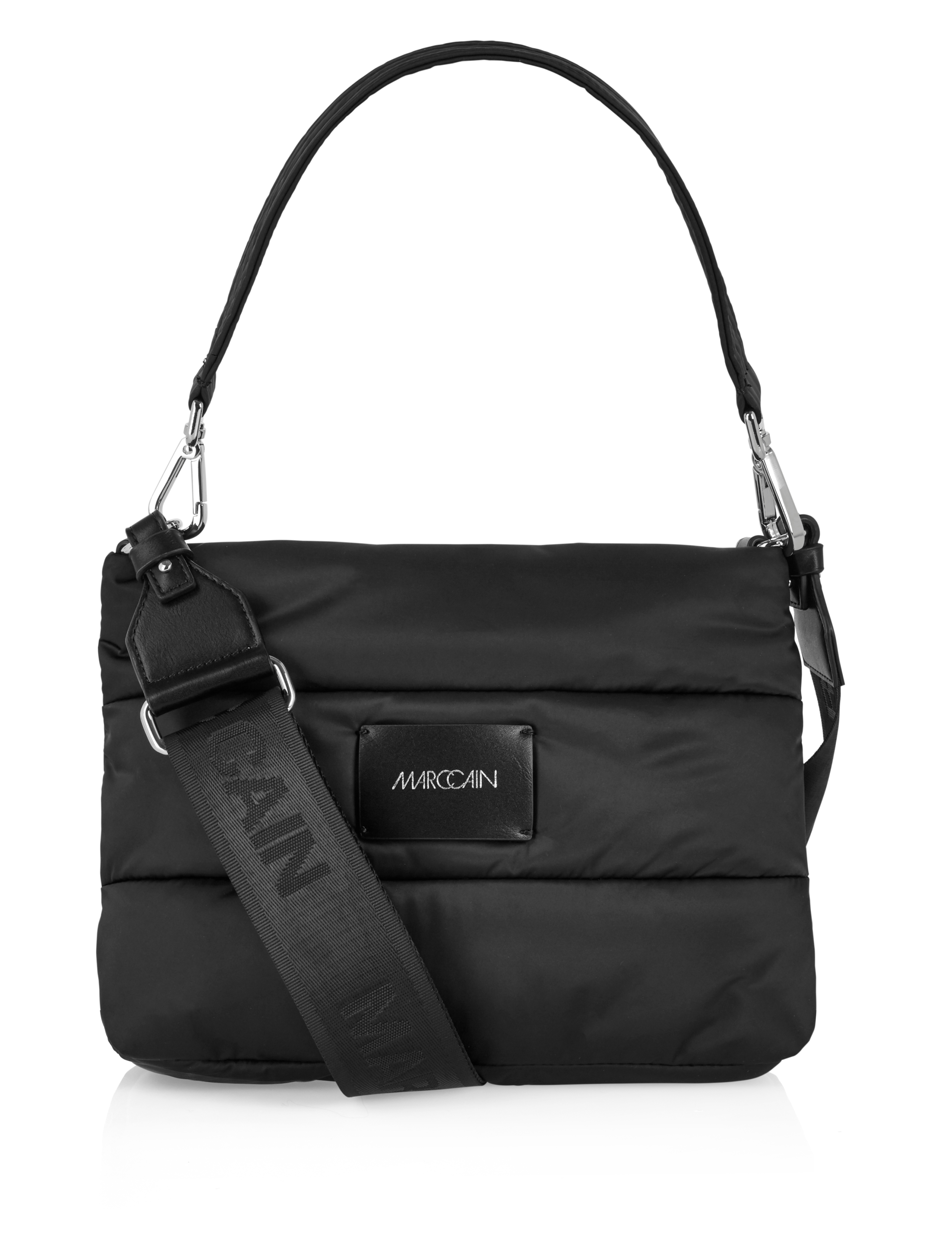 MARC CAIN VB TI.05 W17 Gesteppte Schultertasche Schwarz