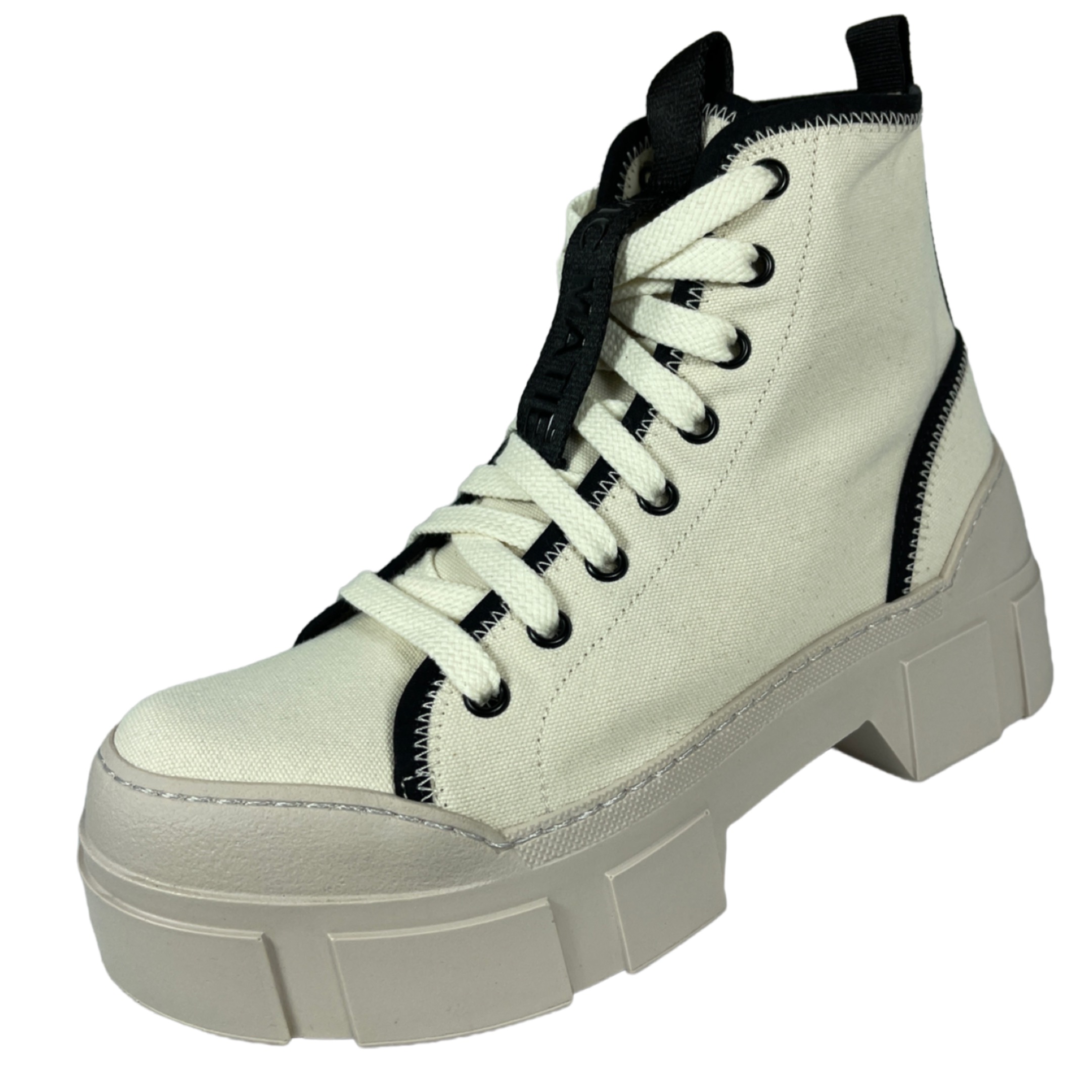 VIC MATIE  6420 NILO TRONC Sneaker Canvas Plateaustiefelette  Off-White 112