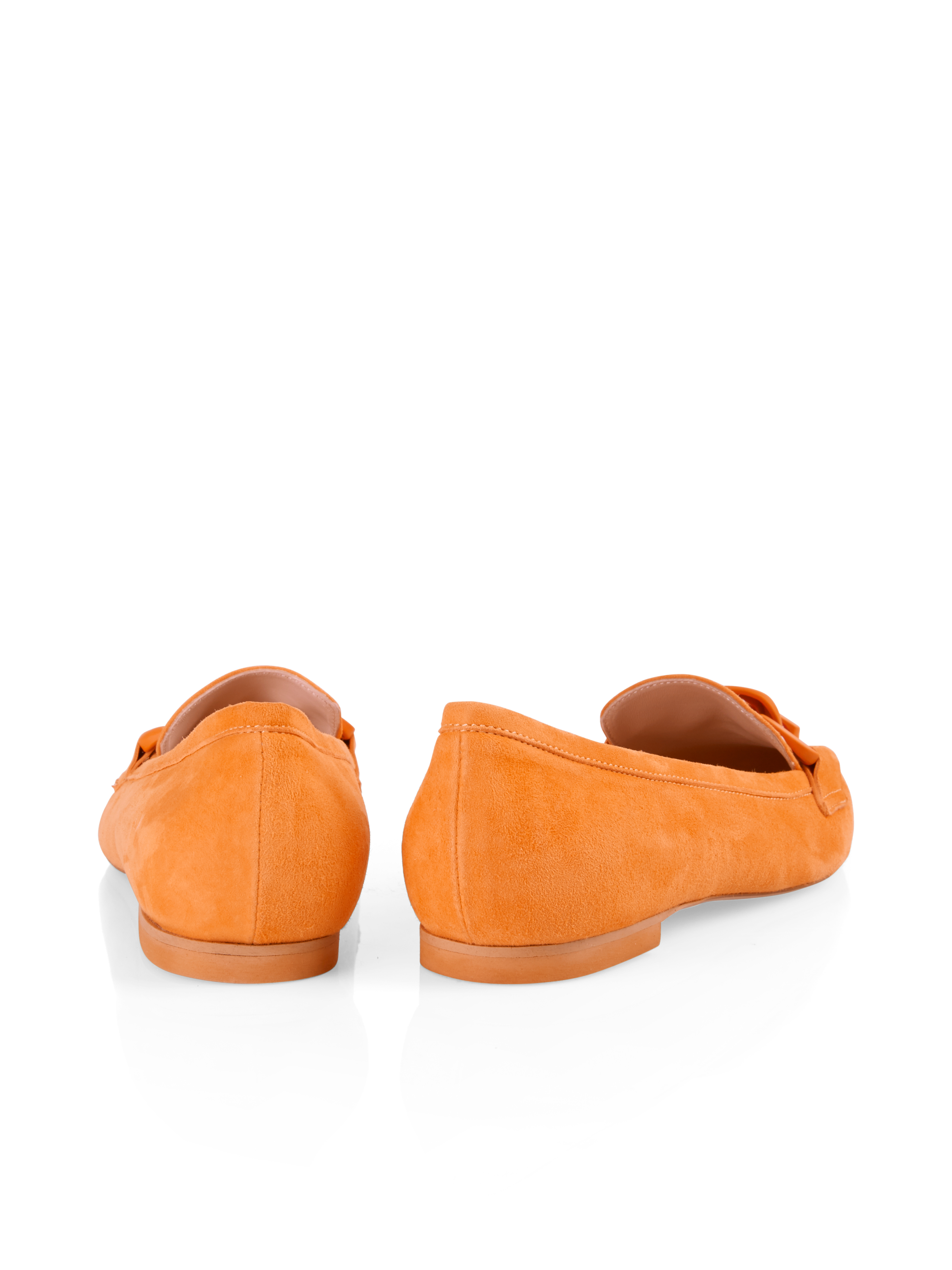 MARC CAIN UB SF.02 L09 Leder Slipper mit Schmuckkette clear orange