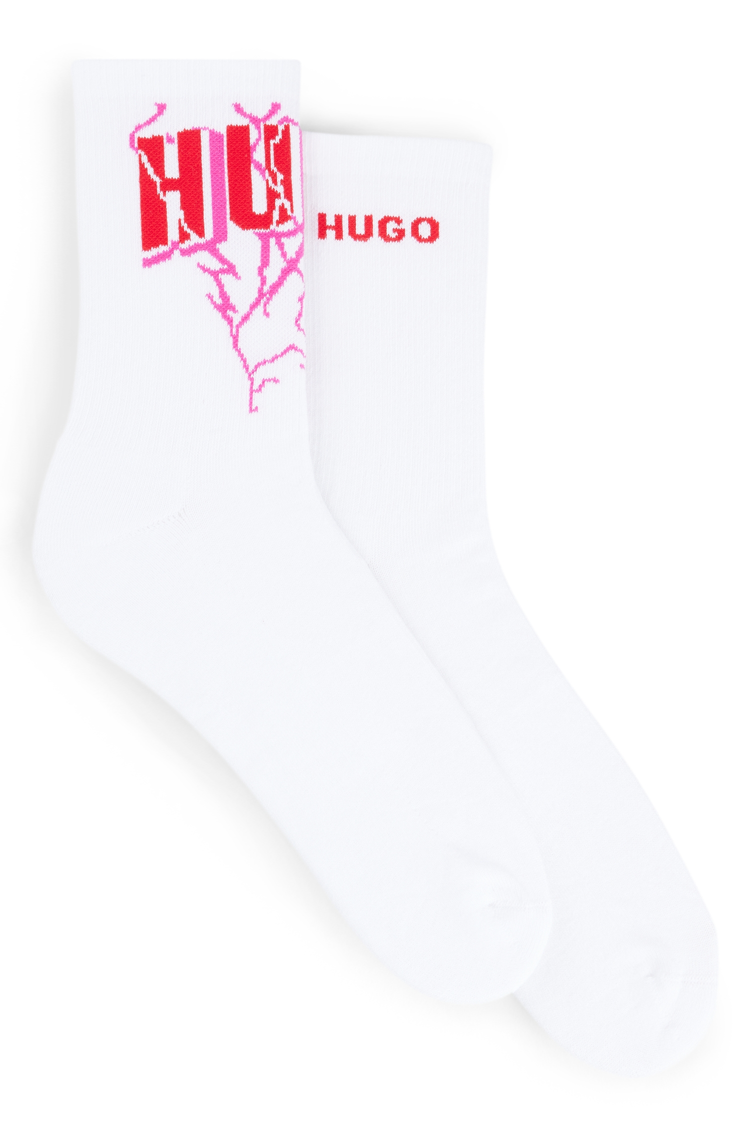 HUGO  2P QS RIB ROCK CC W Damen Logo Socken