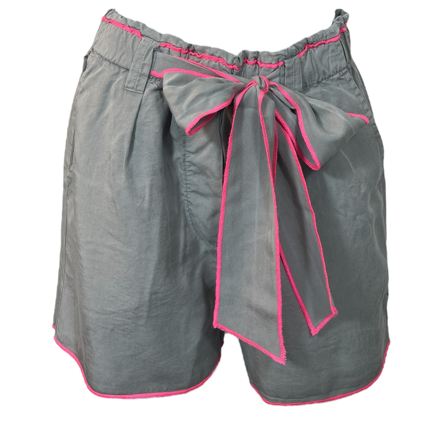 LOVE JOY VICTORY - 130-057 PRAYA DAMEN SHORTS MIT BINDEGÜRTEL GRAU
