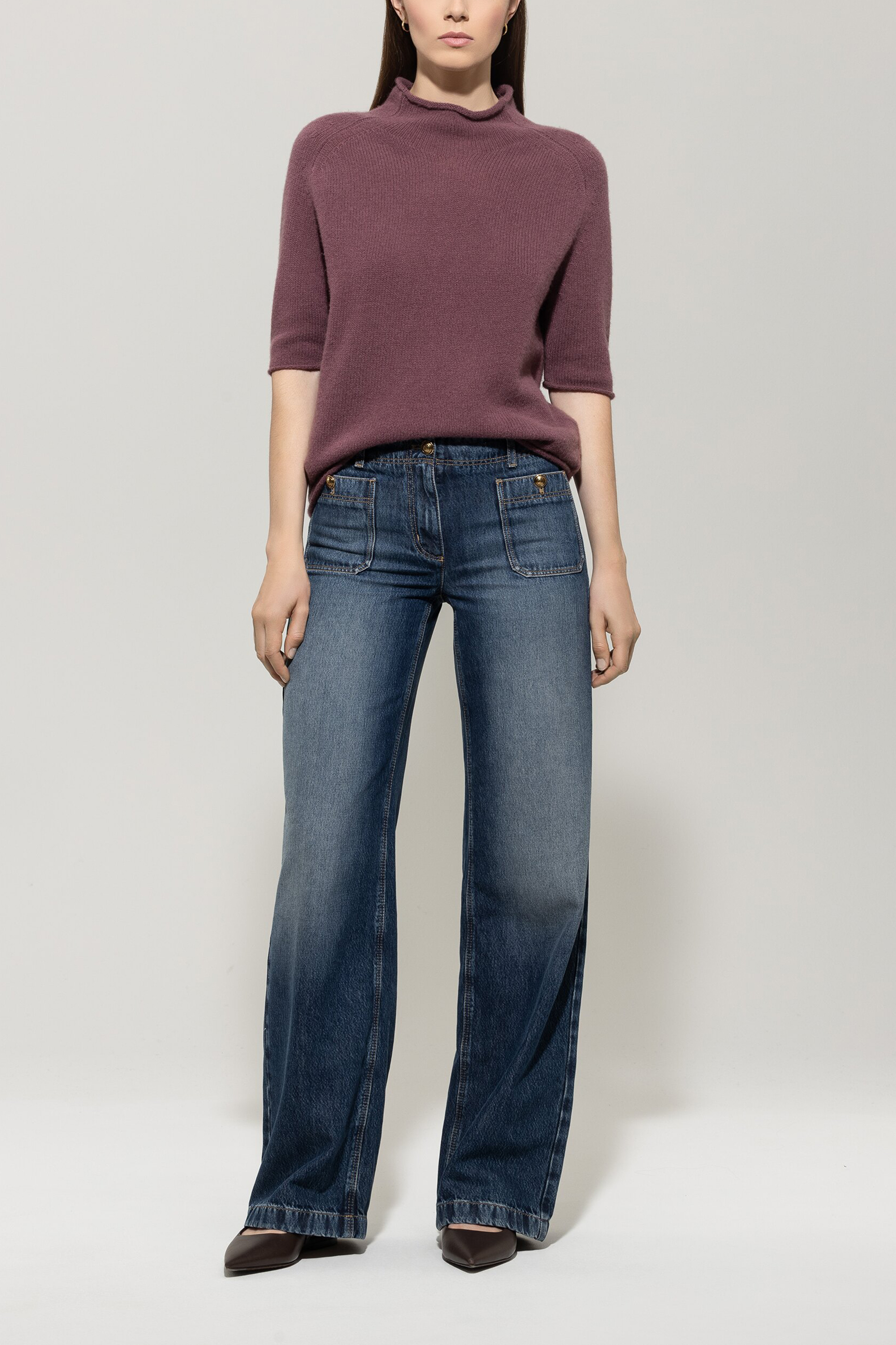 LUISA CERANO  128715/5871-0  Pullover Kurzarm Kaschmir-Mix Heather LUISA CERANO  128715/5871-0  Pullover Kurzarm Kaschmir-Mix Heather