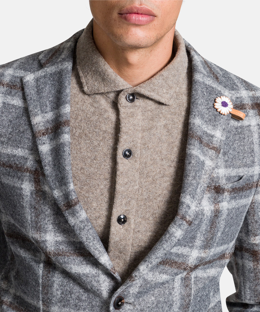 BALDESSARINI B0 15735.8129 BLD-Seba-1 Herren Sakko Karomuster Grau frost gray check 9611