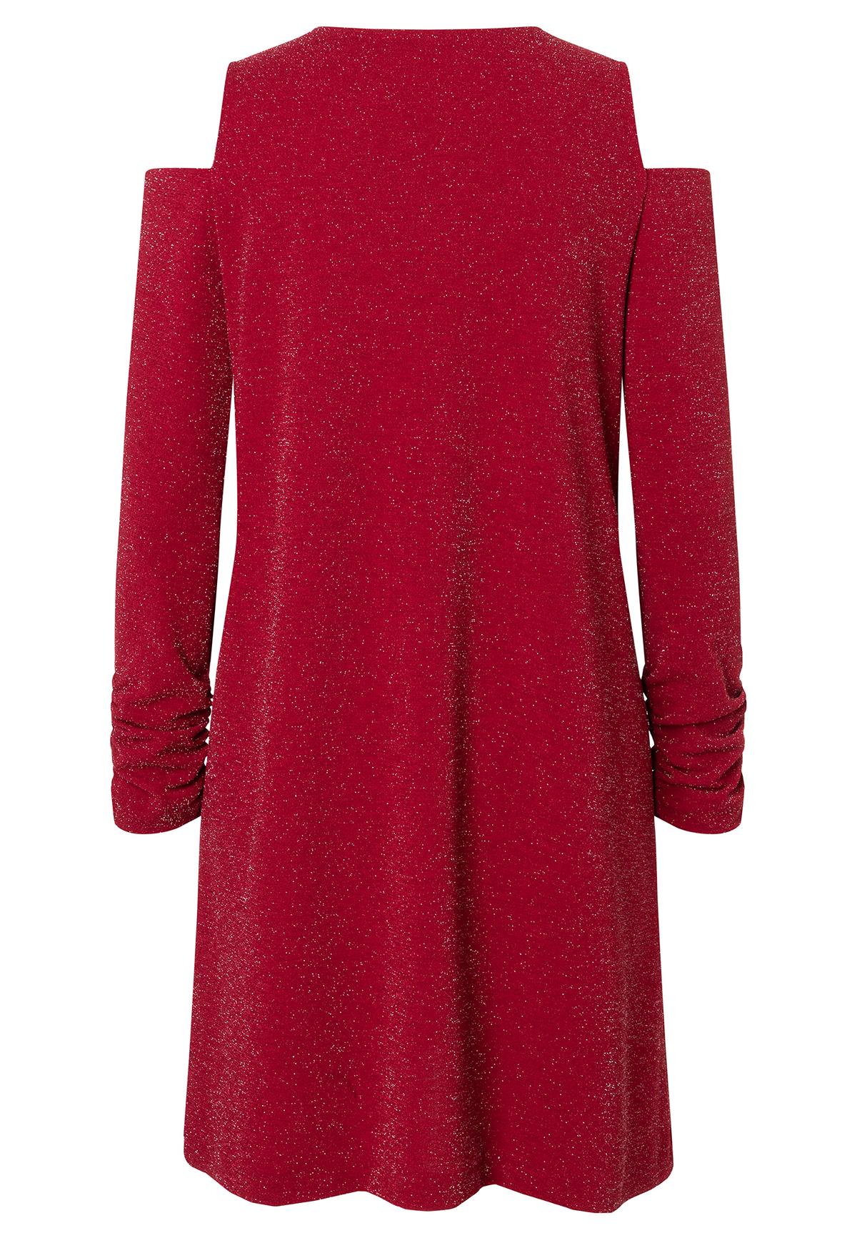 ANA ALCAZAR  041694-3776 Glitzer  Kleid cut out red