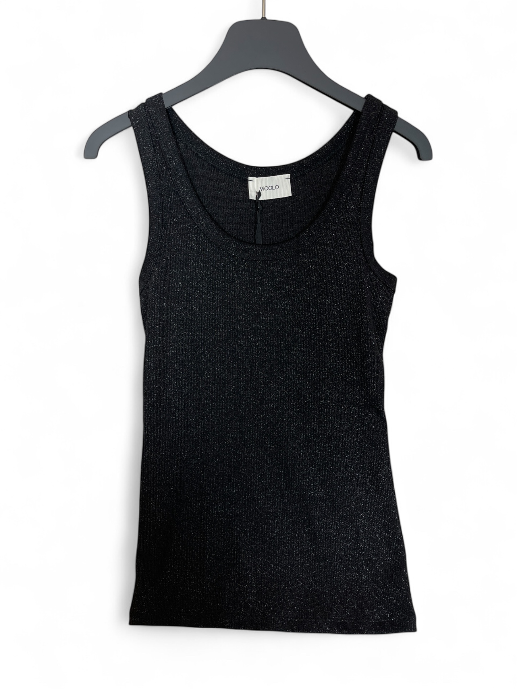 VICOLO UF0055 DAMEN GLITZER TOP TANKTOP