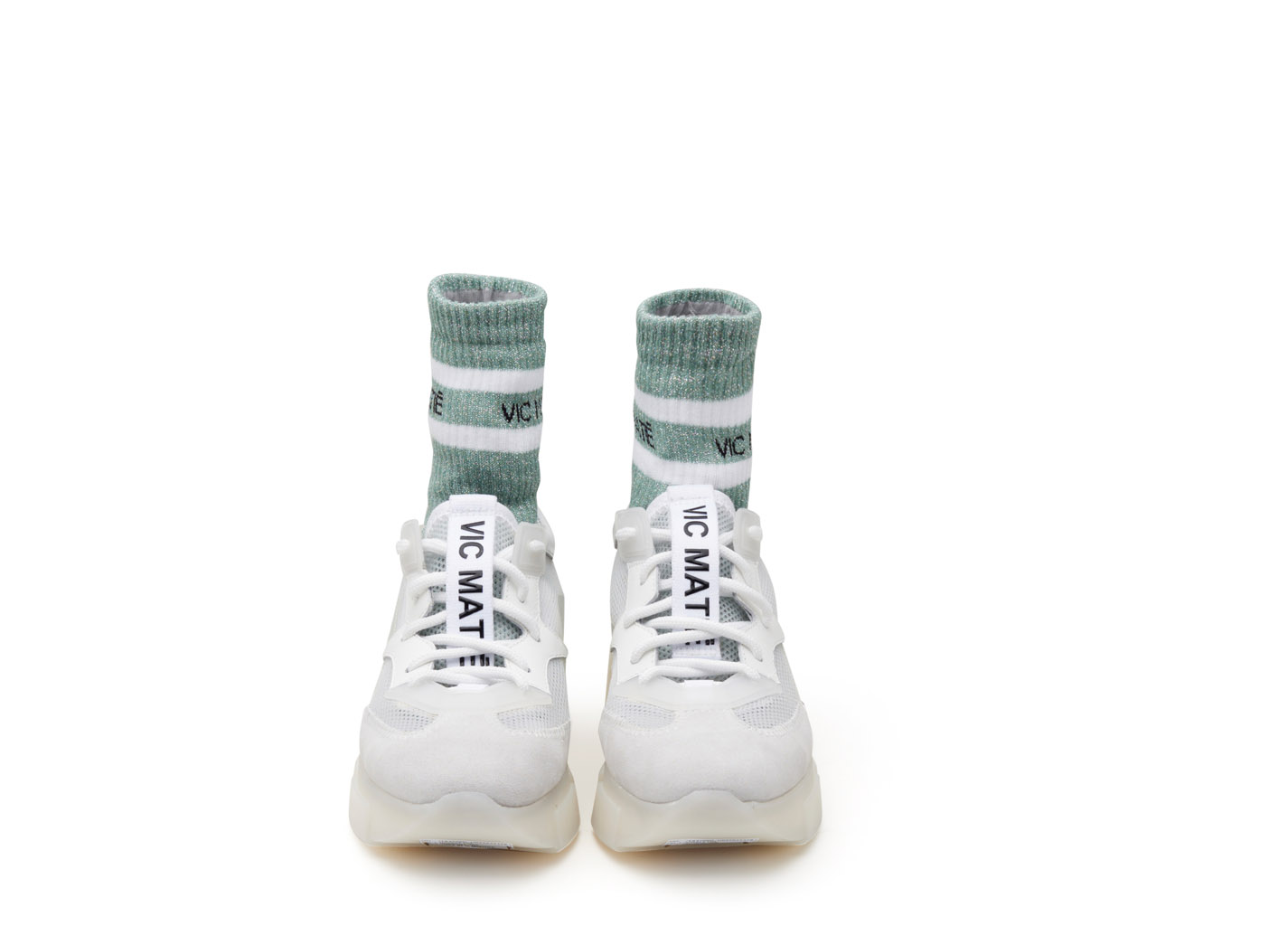 VIC MATIE 3706 Damen Plateau-Sneaker weiss white 102