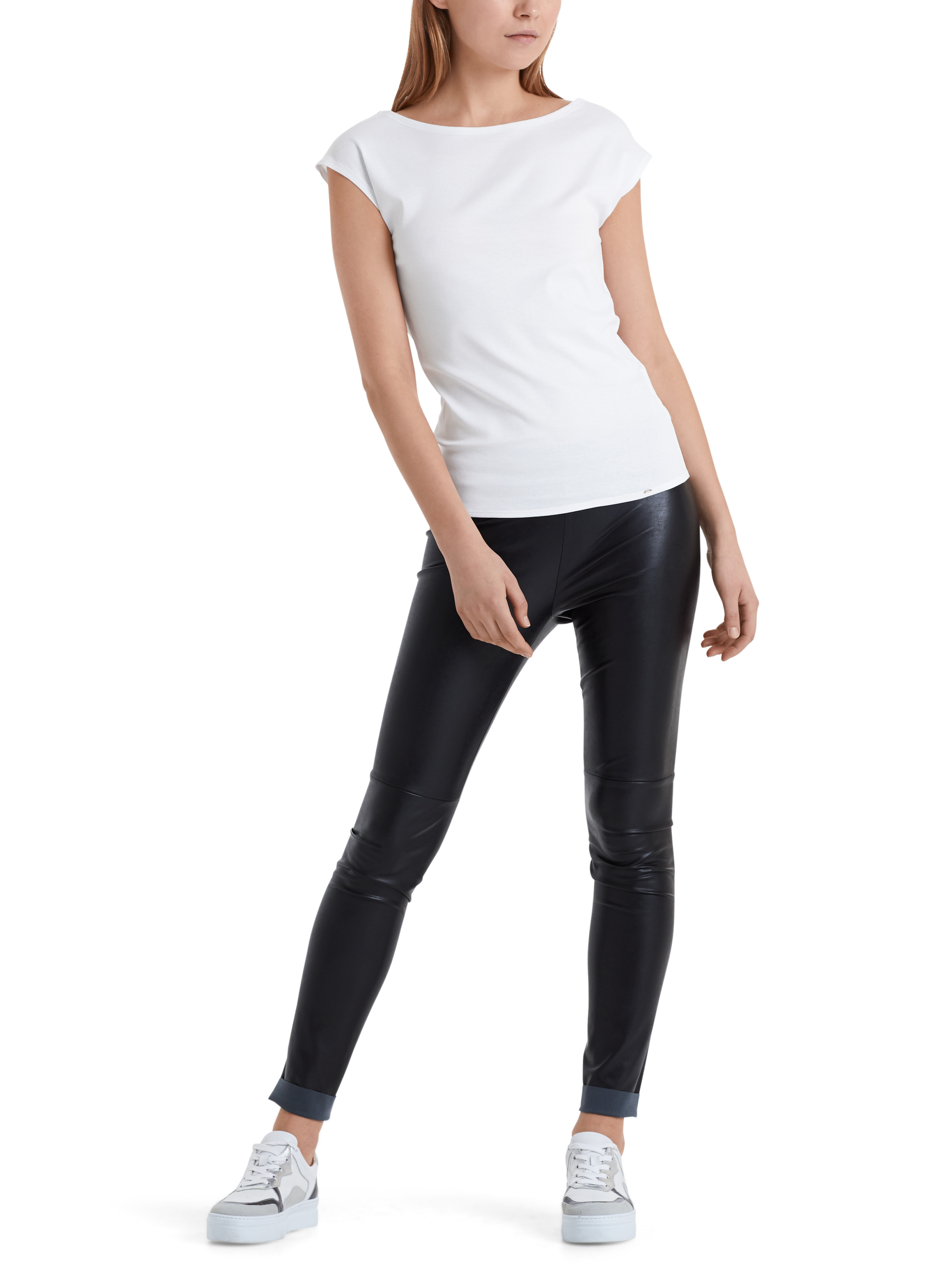 MARC CAIN +E 48.37 J14 Basic-Shirt mit weitem Ausschnitt