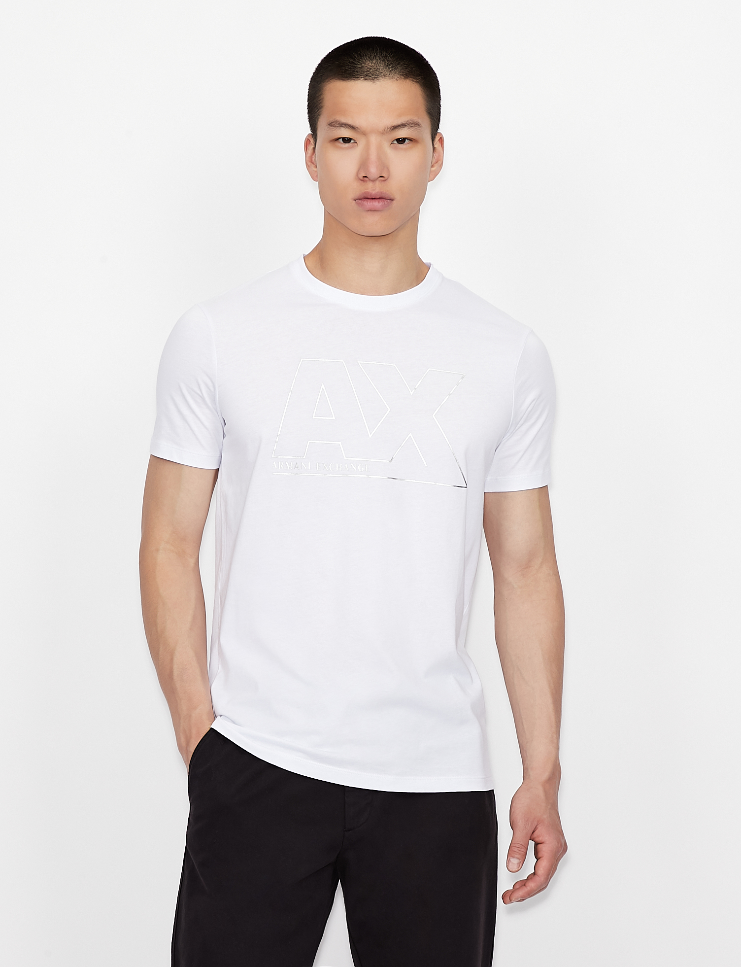 ARMANI EXCHANGE
 6KZTFA ZJBVZ Herren Shirt T-Shirt Bianco 1100
