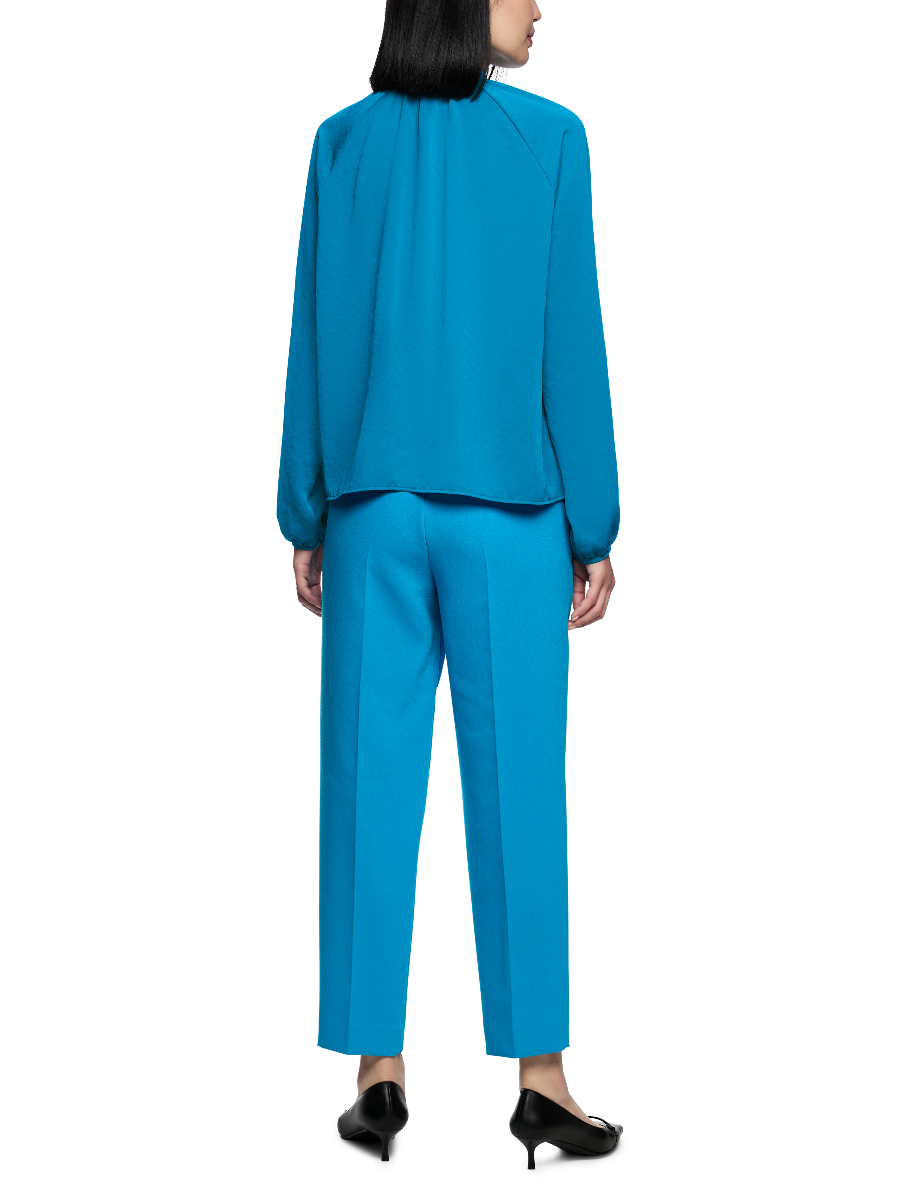 MARC CAIN  ZC 51.27 W39 Bluse mit Stehkragen Blau