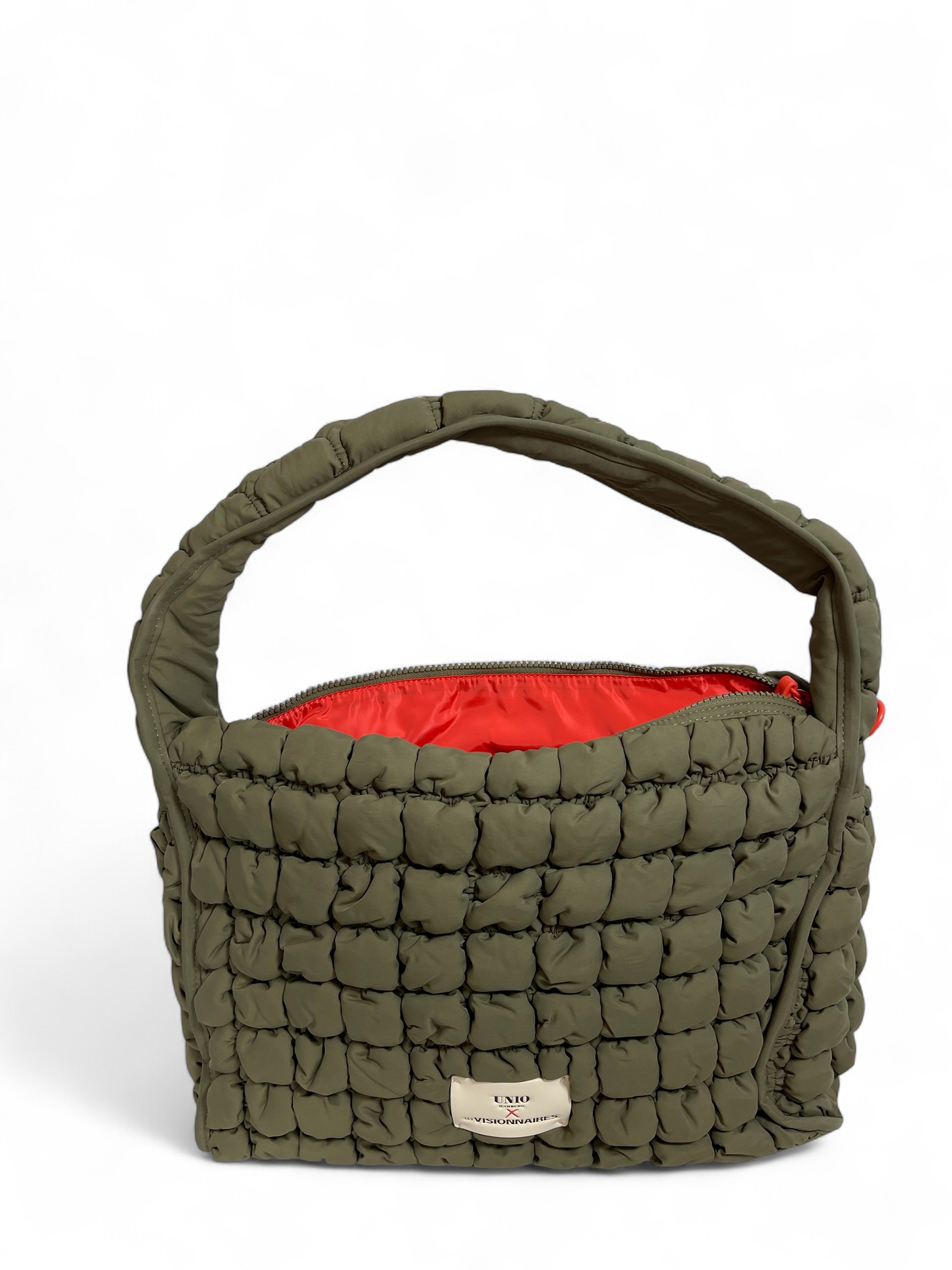 UNIO HOBO BUBBLE  NYLON HANDTASCHE PUFFER BAG ORANGE DEEP FOREST