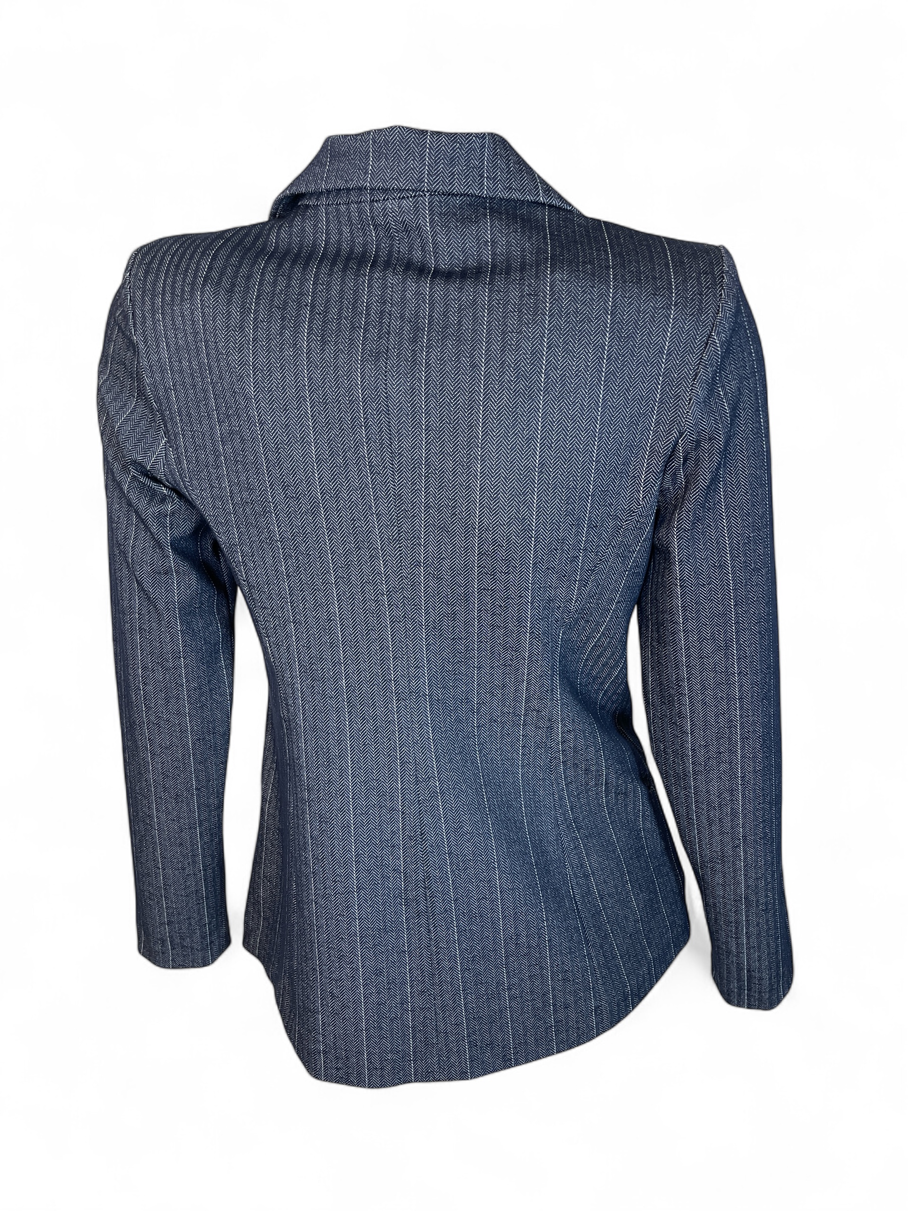 ANA ALCAZAR  021579-3749 FISCHGRAT NADELSTREIFEN BLAZER STRETCH BLACK