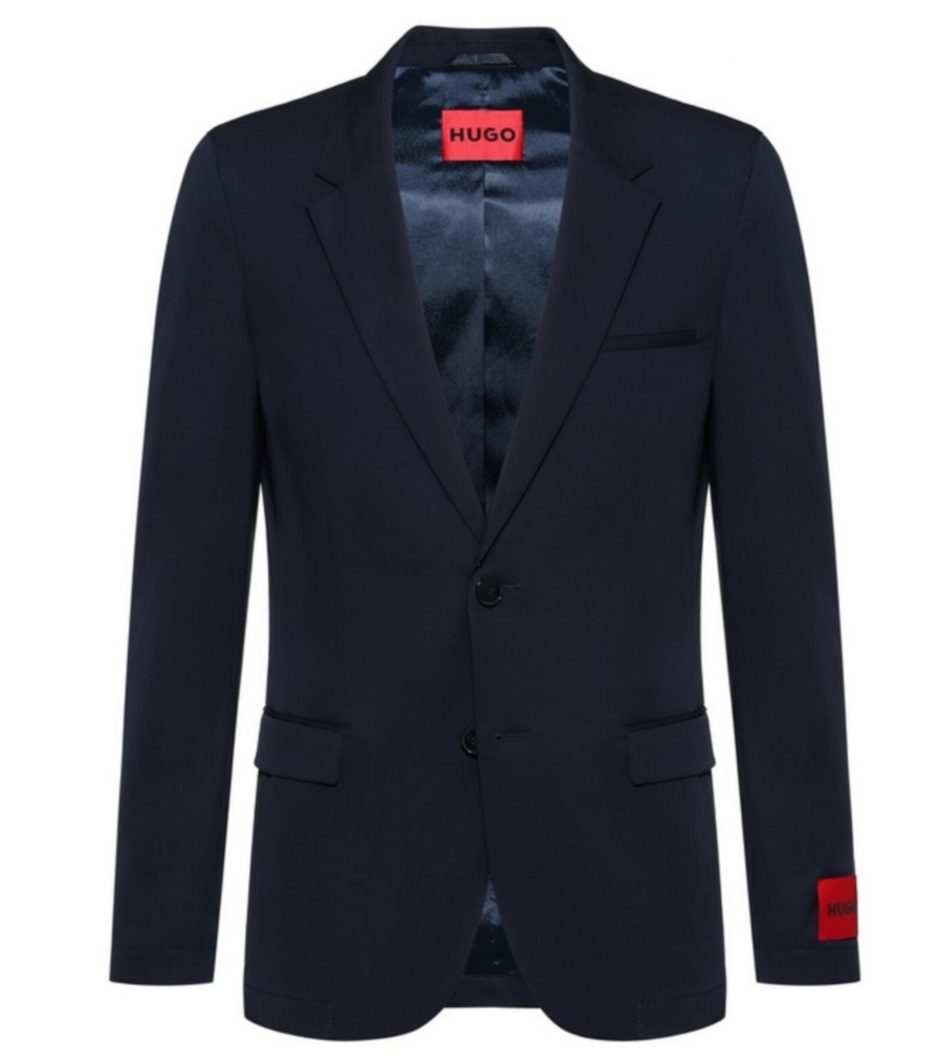 HUGO 50465996 Anfred214X_WG 10240406 01  Herren Sakko Stretch Blau 069