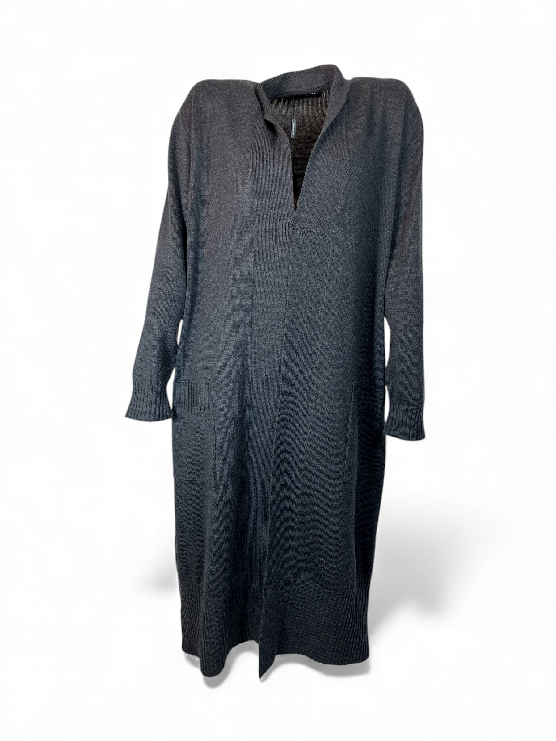 REPEAT 300462 CARDIGAN STRICKJACKE DARK GREY