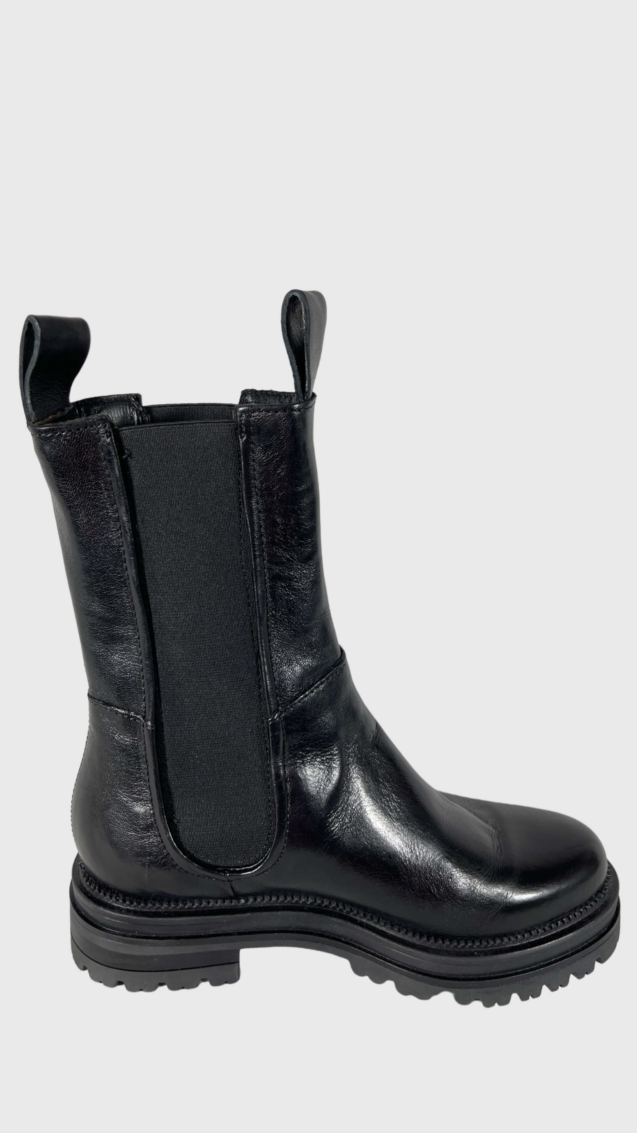 CINQUE ACC - 22053-10 Damen Chelsea Boots Stiefelette mit elastischen Einsätzen Schwarz