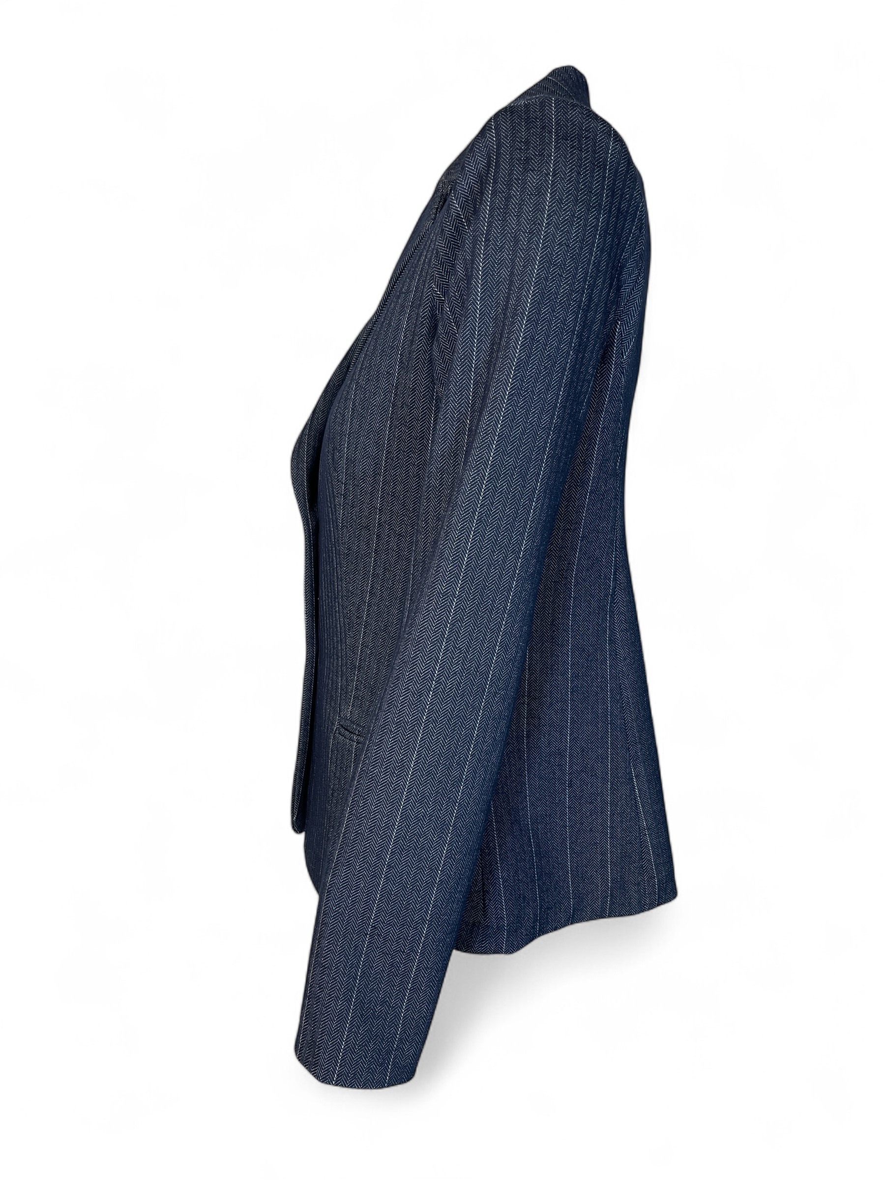 ANA ALCAZAR  021579-3749 FISCHGRAT NADELSTREIFEN BLAZER STRETCH BLACK