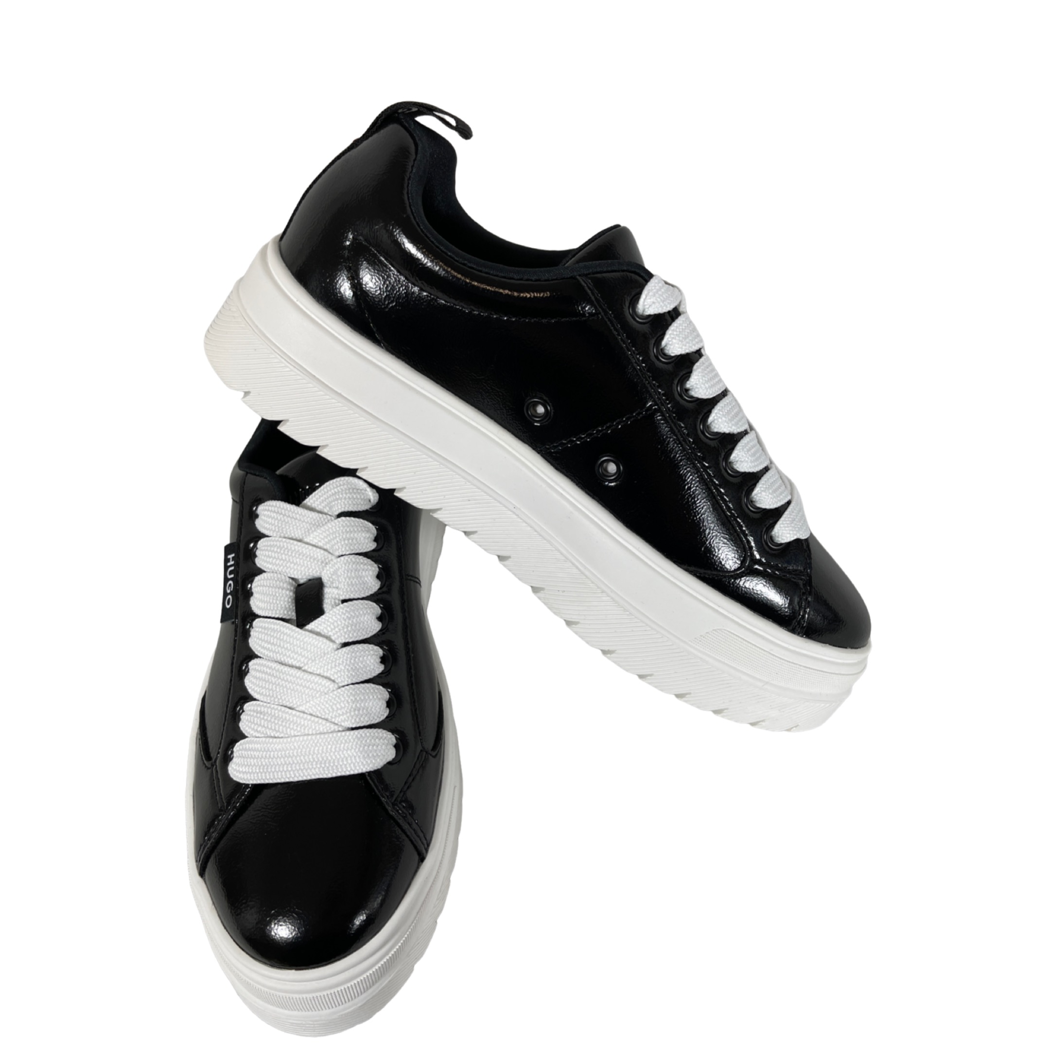 HUGO 50503077 Lyssa_Tenn_pt 10249983 01 Damen Plateau-Sneaker Schwarz