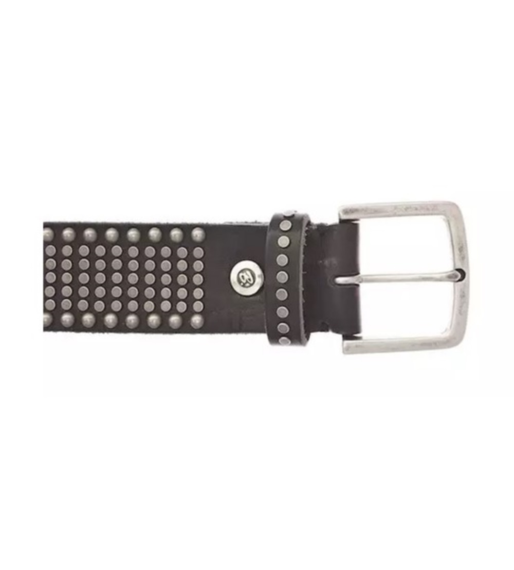 B.BELT BB4047L10 40 mm Herren Leder-Nietengürtel Q.6668 Ned Anthrazit grau