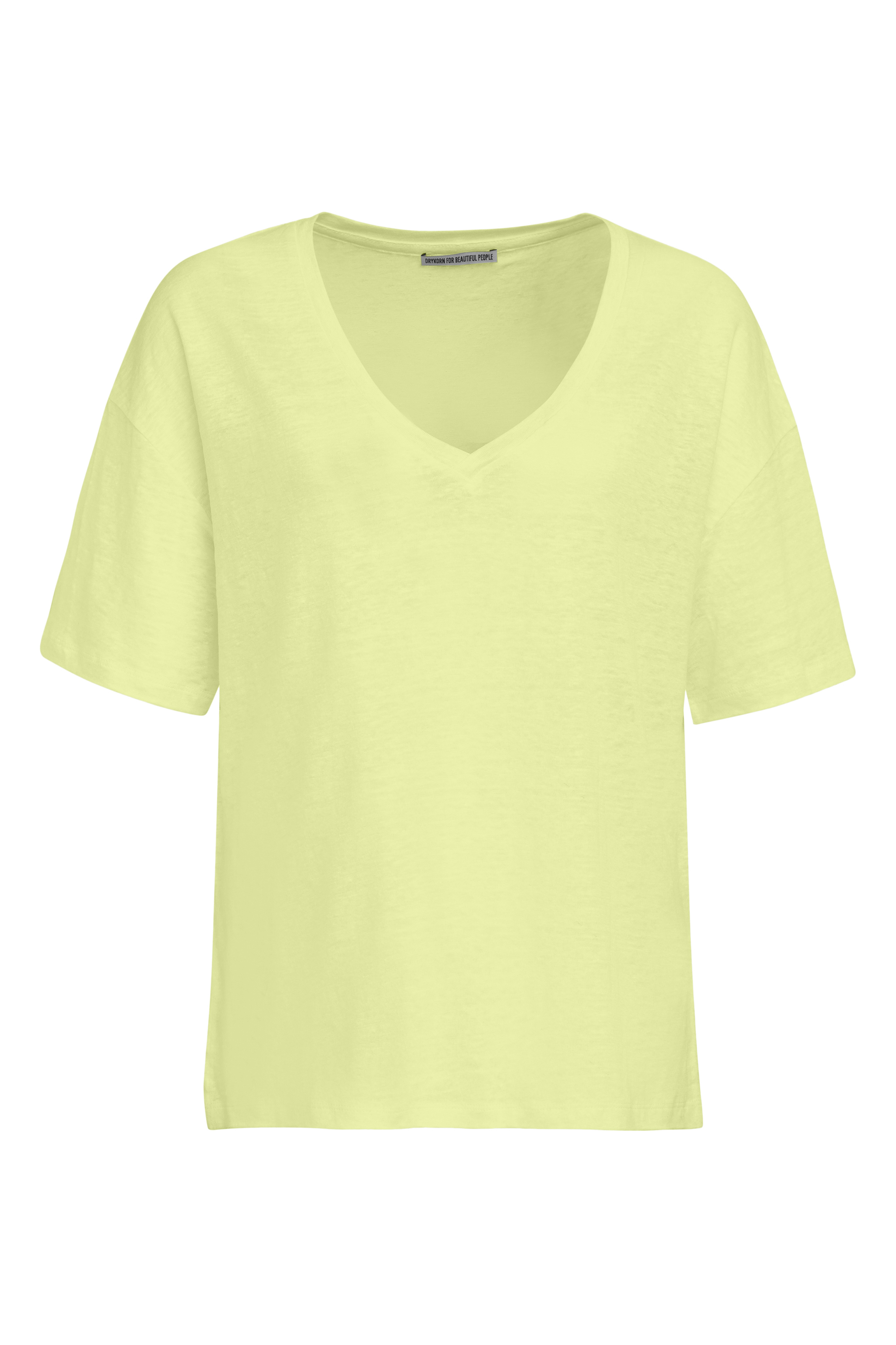 DRYKORN 520044 SVENNIE 10 Damen T-Shirt aus Leinen gelb 7801
