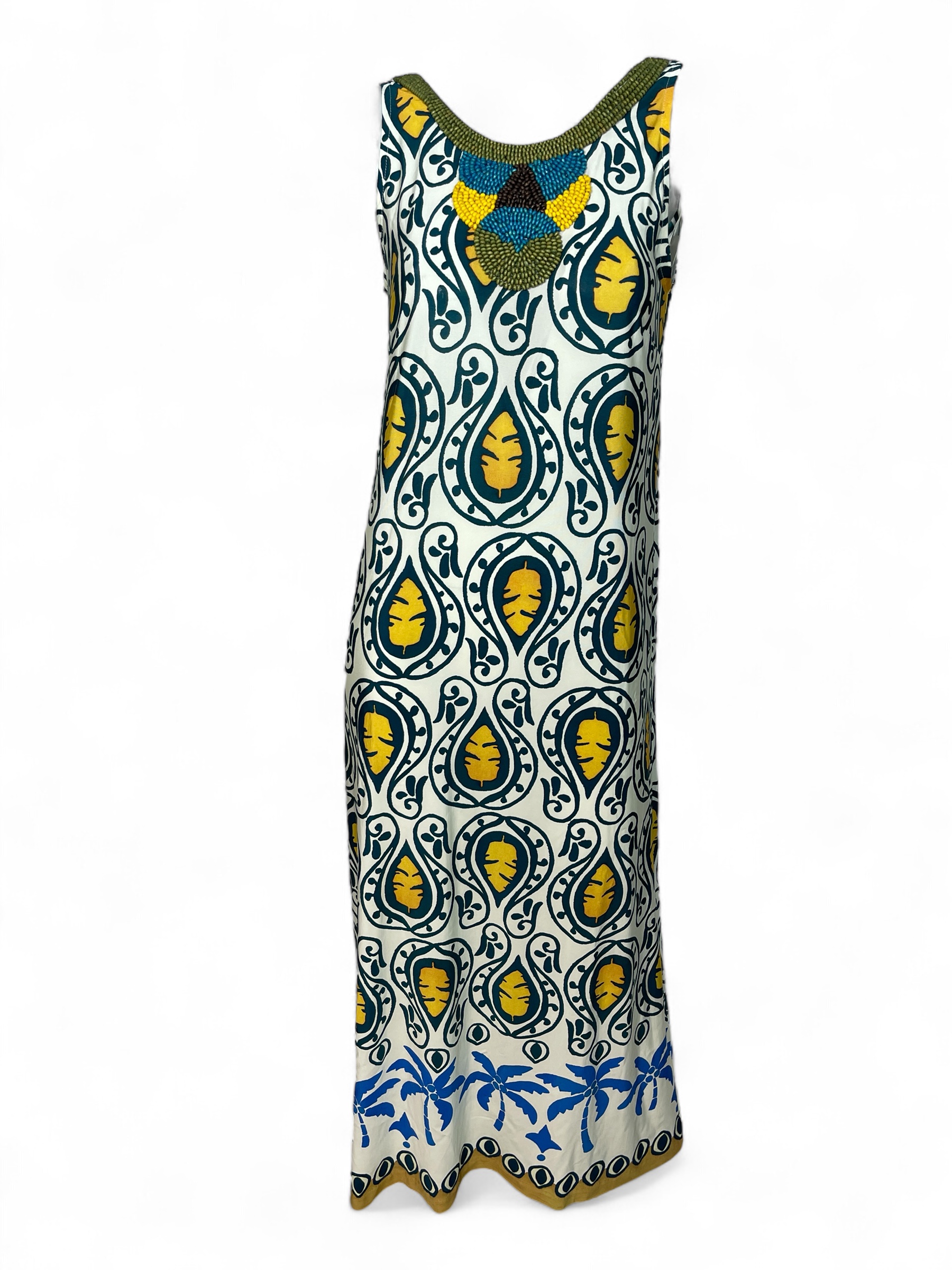 ANA ALCAZAR 041412-3709  Kleid mit Perlenstickerei original blue
