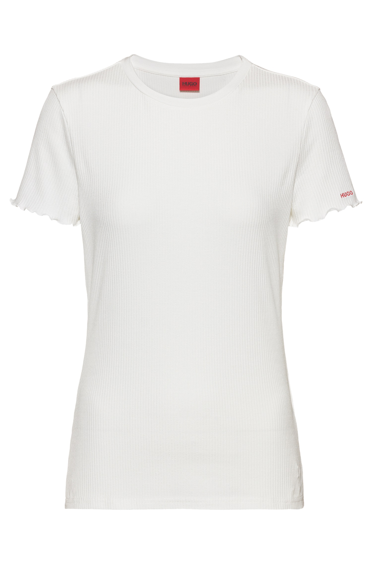 HUGO 50449926 Dimarella 10217414 01 Damen Top Stretch Weiss Natural 102