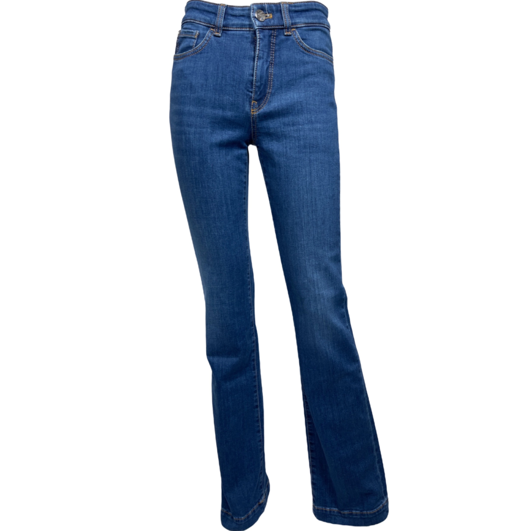 MARC CAIN UP 82.06 D71 Damen Jeans  Bootcut Rethink Together Faro Feminine fit Blau 353