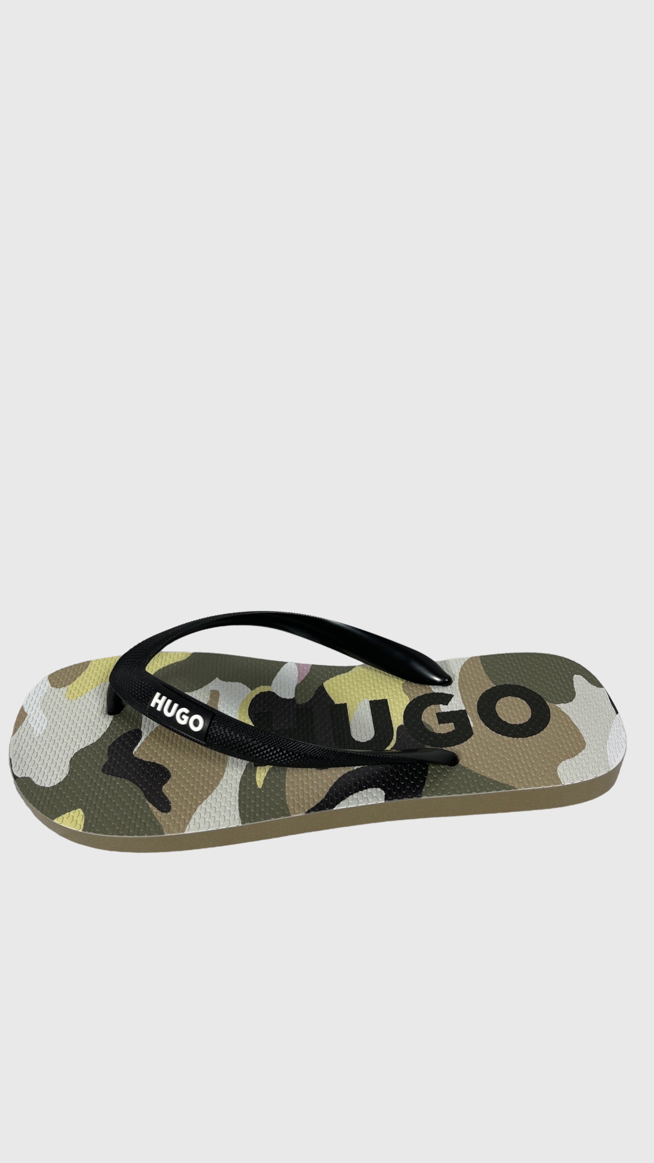 HUGO 50471805 Onfire_Thng_cm 10242327 01 DAMEN FLIP FLOPS BADE ZEHENTRENNER Khaki Grün / Camouflage