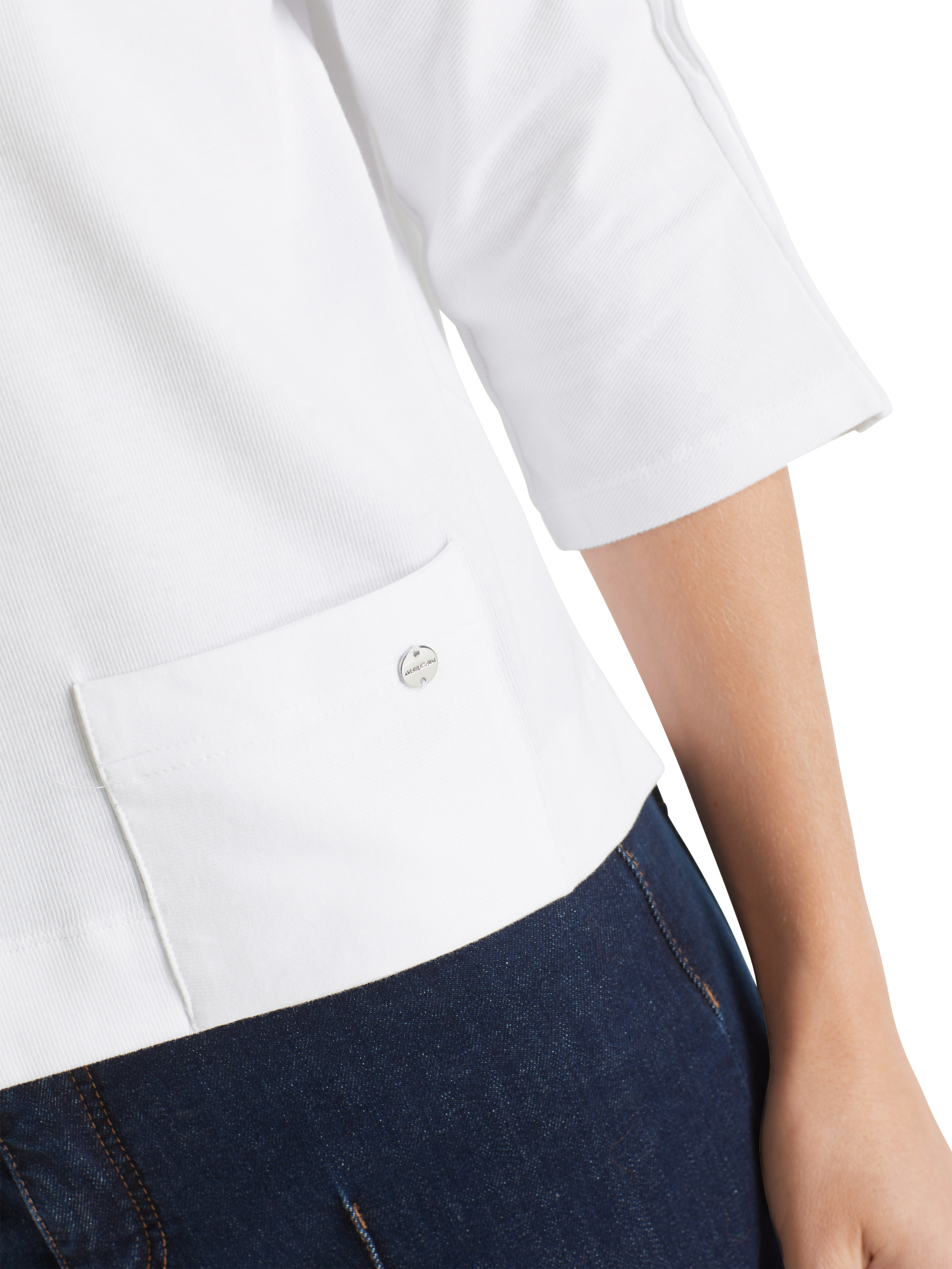 MARC CAIN +E 48.34 J50 Damen T-Shirt Weiss 100