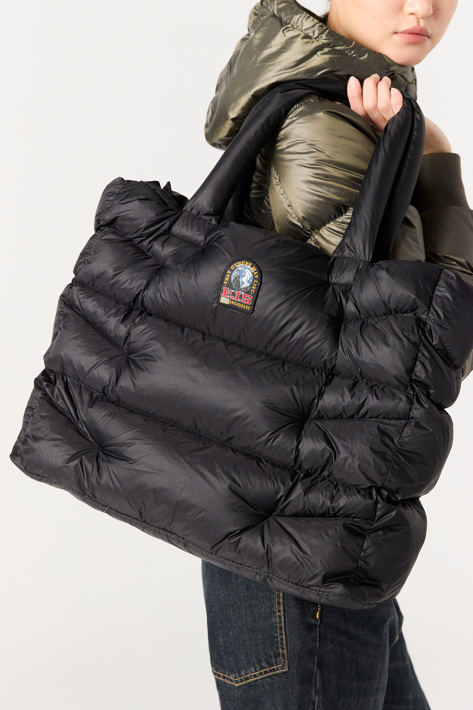 PARAJUMPERS BA32 HOLLYWOOD TOP HANDLE SHOPPER NERO 0541