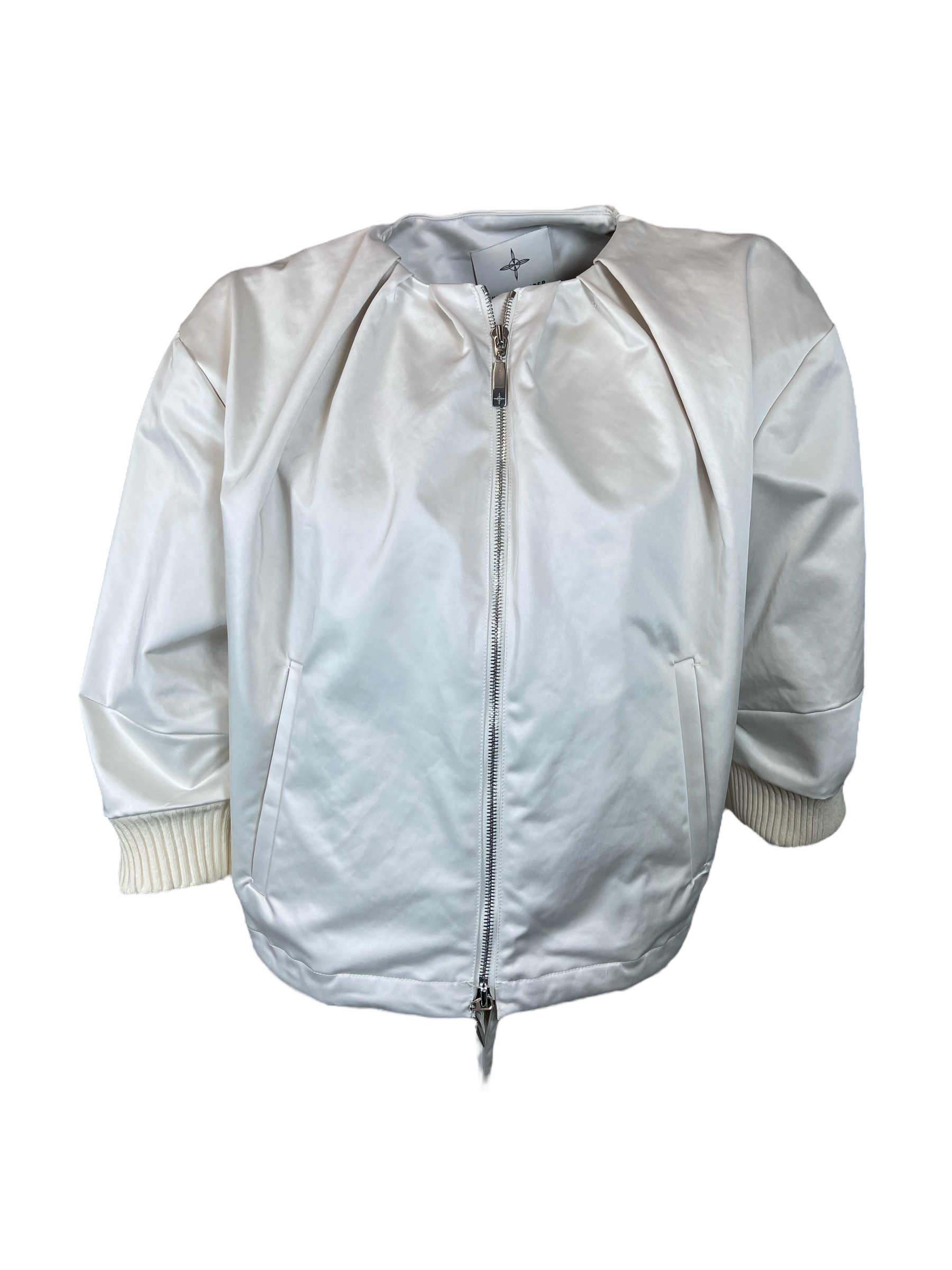 ULI SCHNEIDER - 16-1020169  SATINBLOUSON COLLEGE-JACKE OFF-WHITE