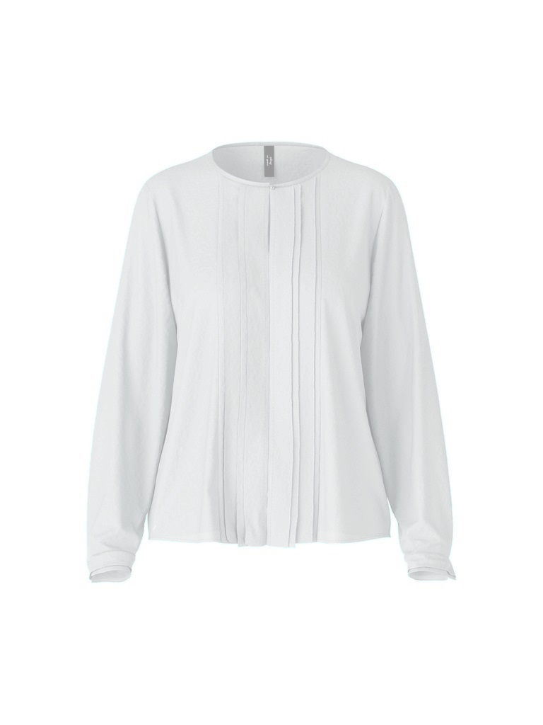 MARC CAIN TC 51.13 W39 Bluse mit Volantdetails Weiss