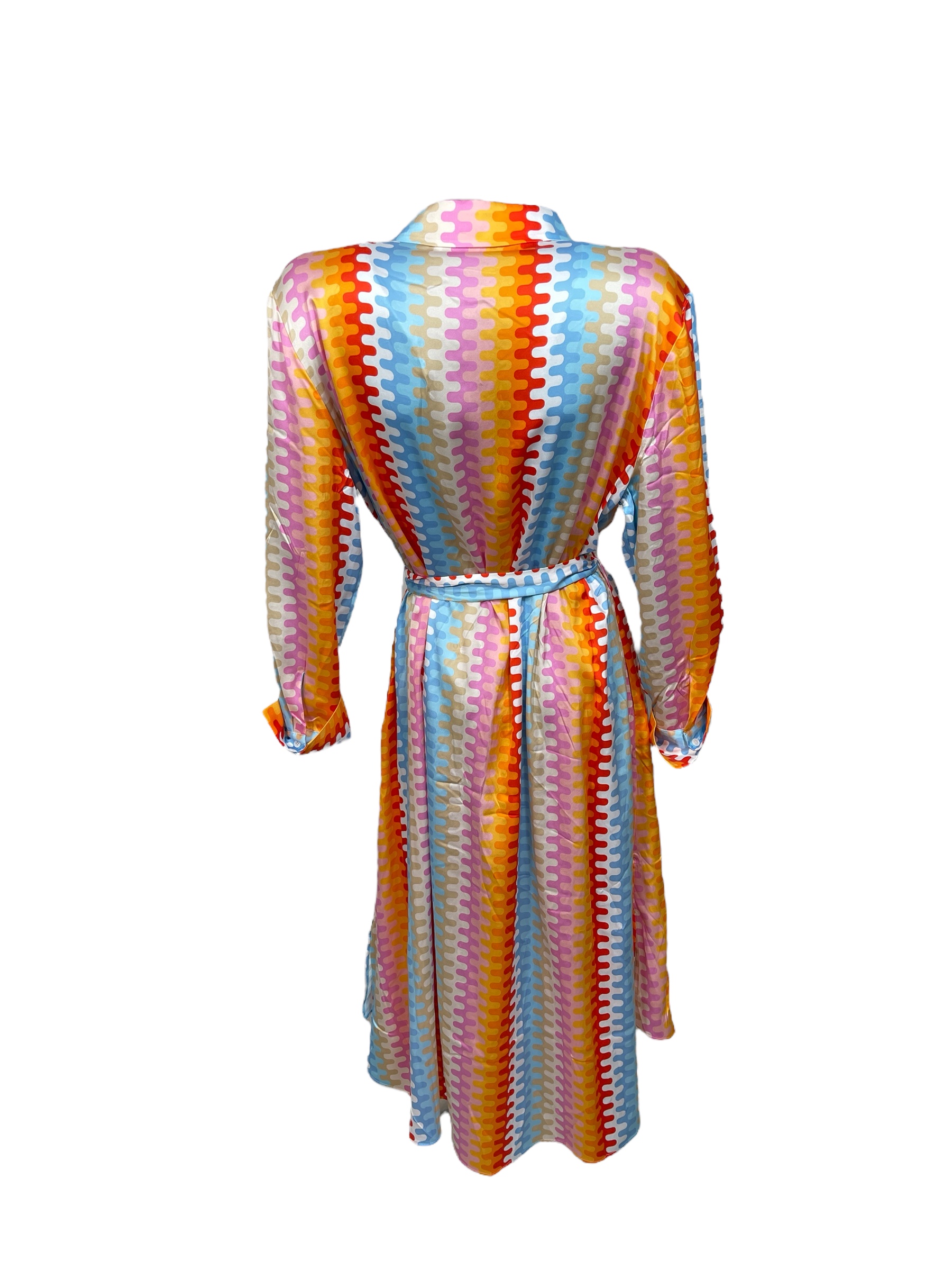 HERZENSANGELEGENHEIT  25241-6082 Maxi-Kleid Blau/Orange Marigold Multi