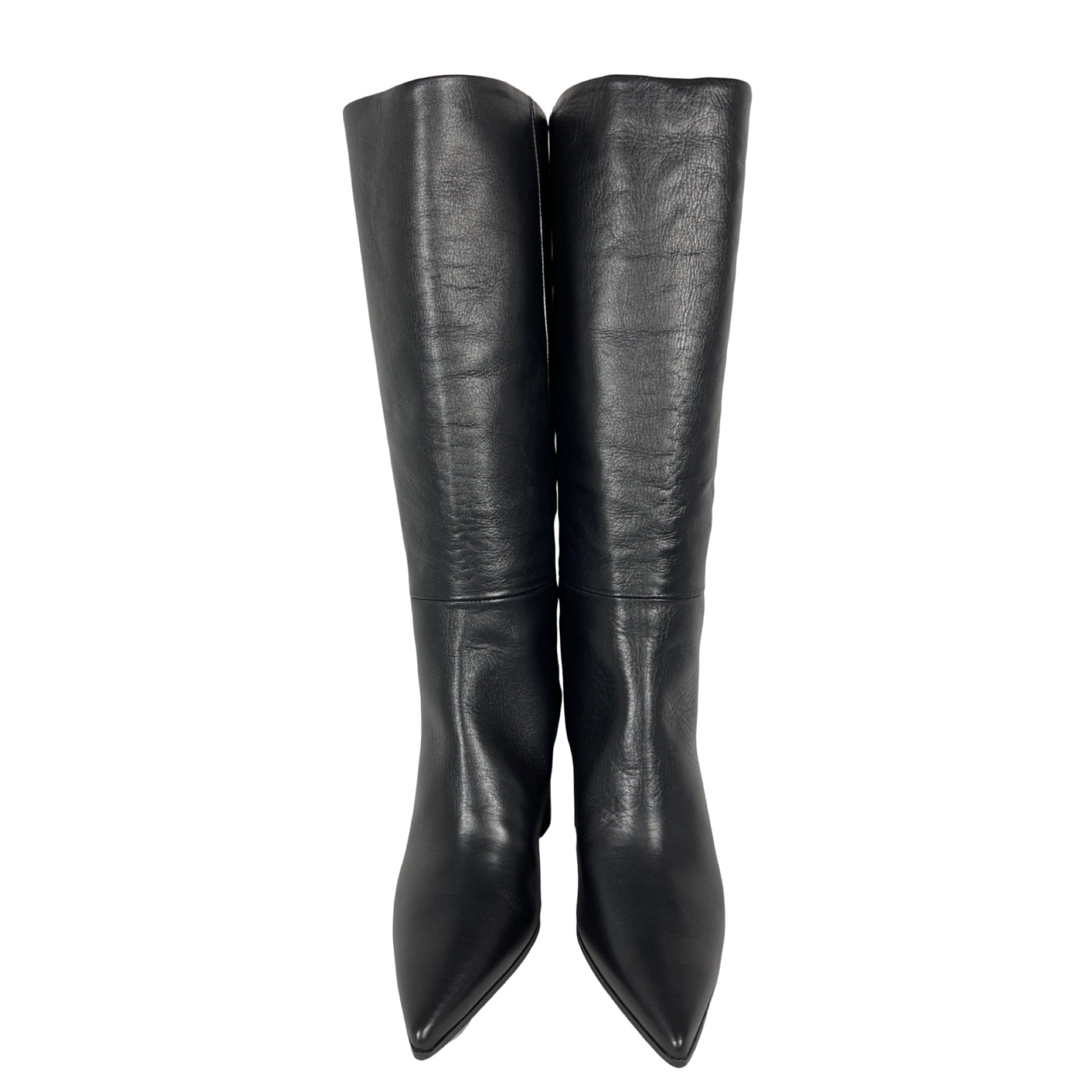 LORENA PAGGI 32757 GLOVE NERO  Damen Schaftstiefel Blockabsatz Leder Schwarz.